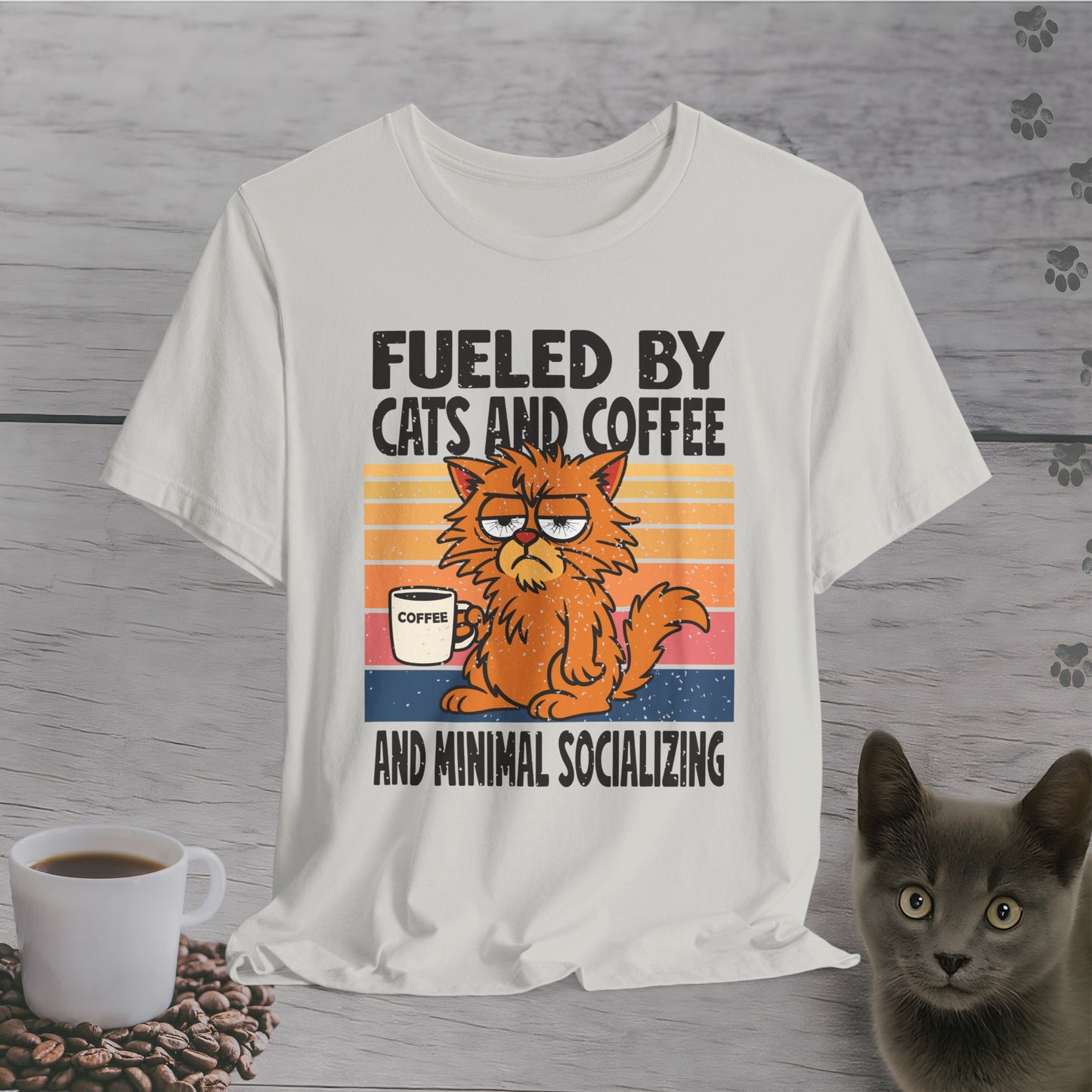 Anti-Social Cat Coffee T-Shirt