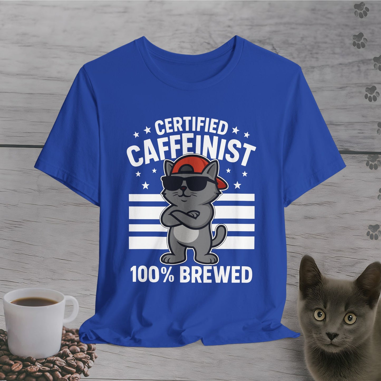 Certified Caffeinist Cat T-Shirt