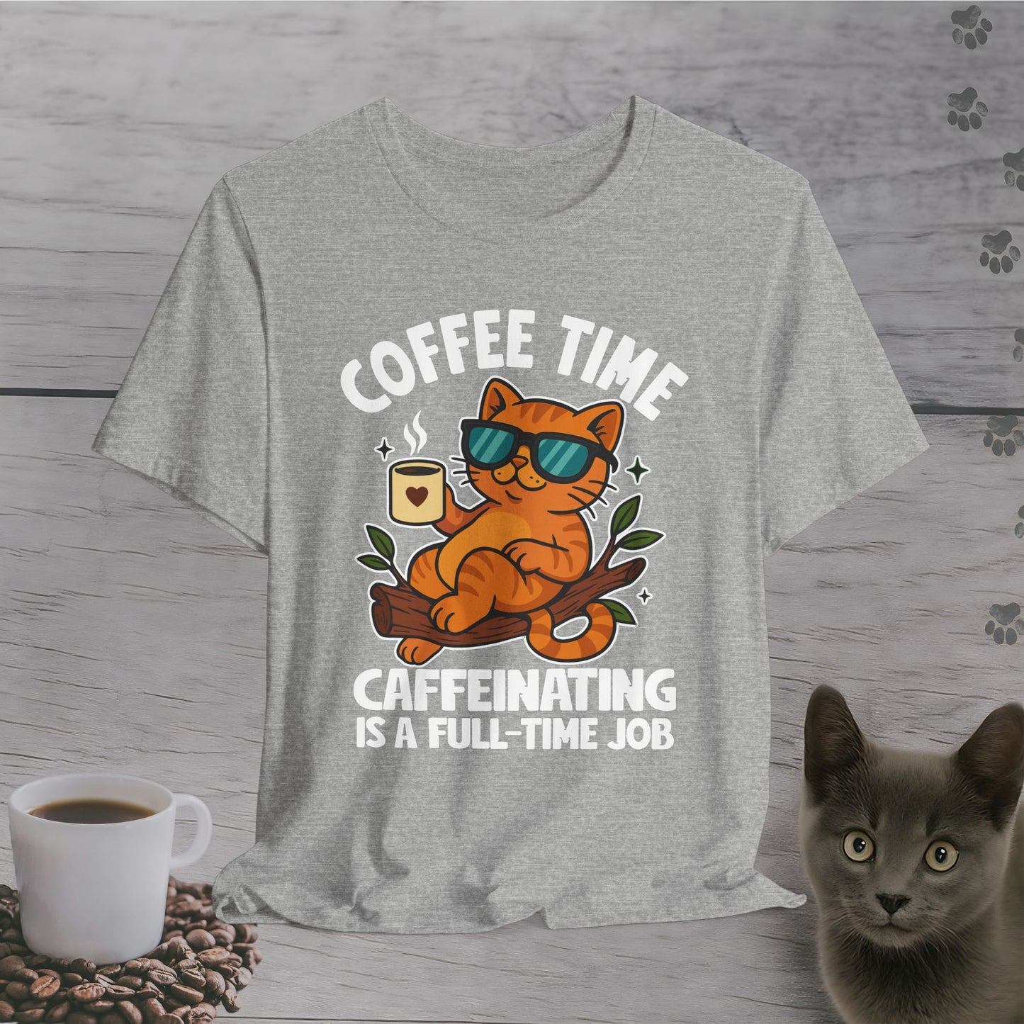 Caffeinating Cat Time T-Shirt