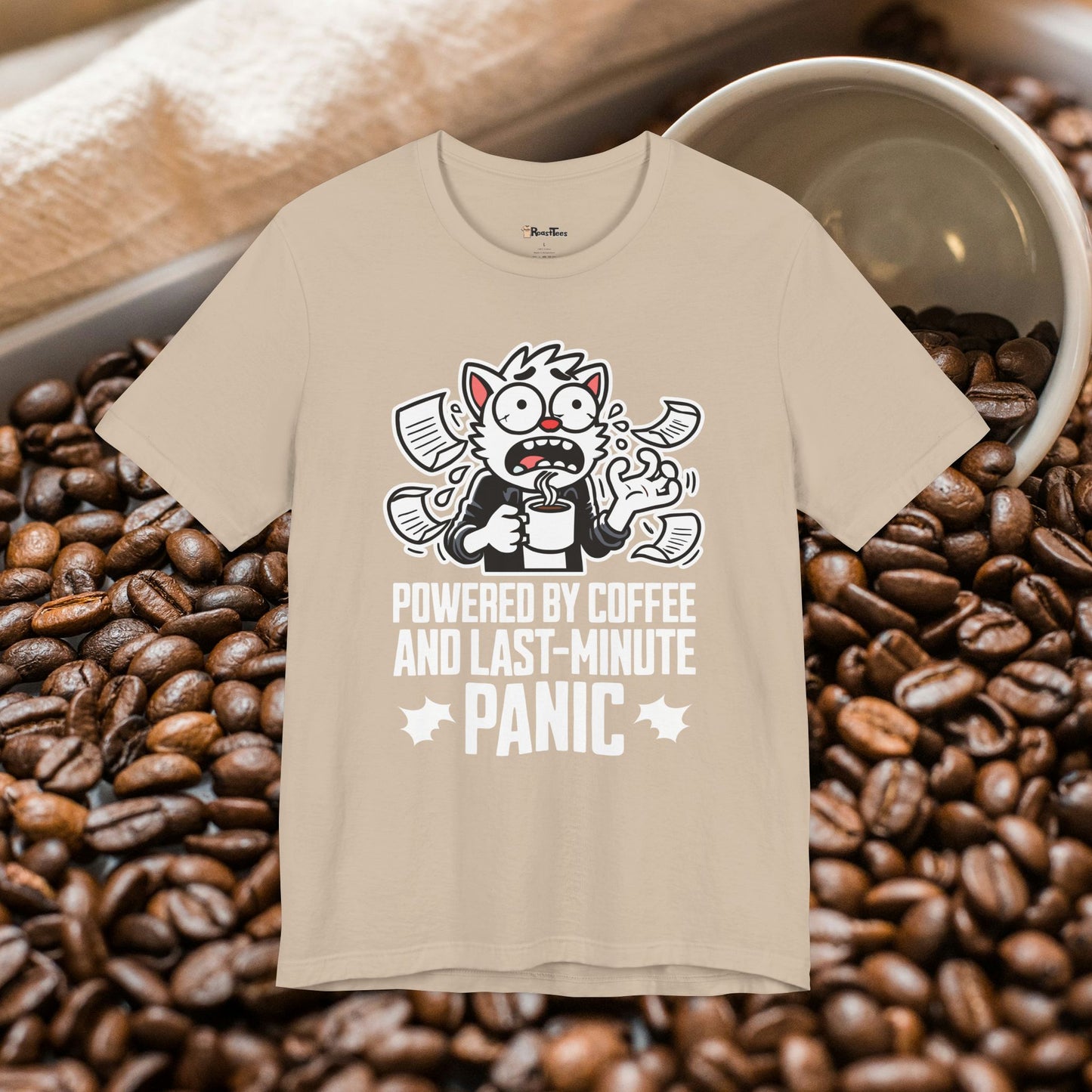 Coffee Addict Panic T-Shirt