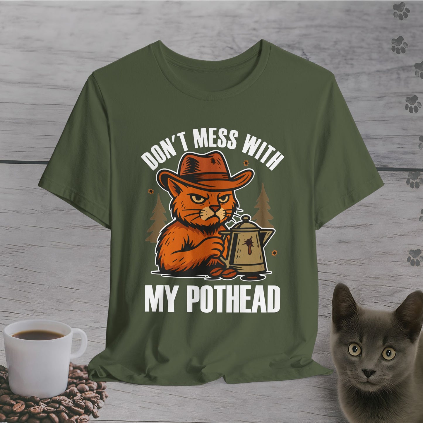 Don't Mess With My Pothead Cat T-Shirt