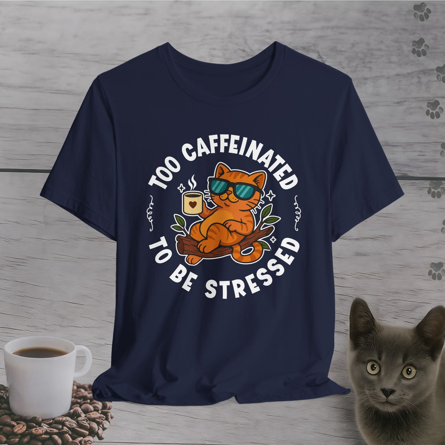 Too Caffeinated Cat T-Shirt