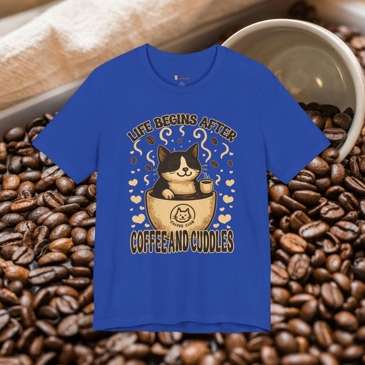 Coffee and Cuddles Cat T-Shirt