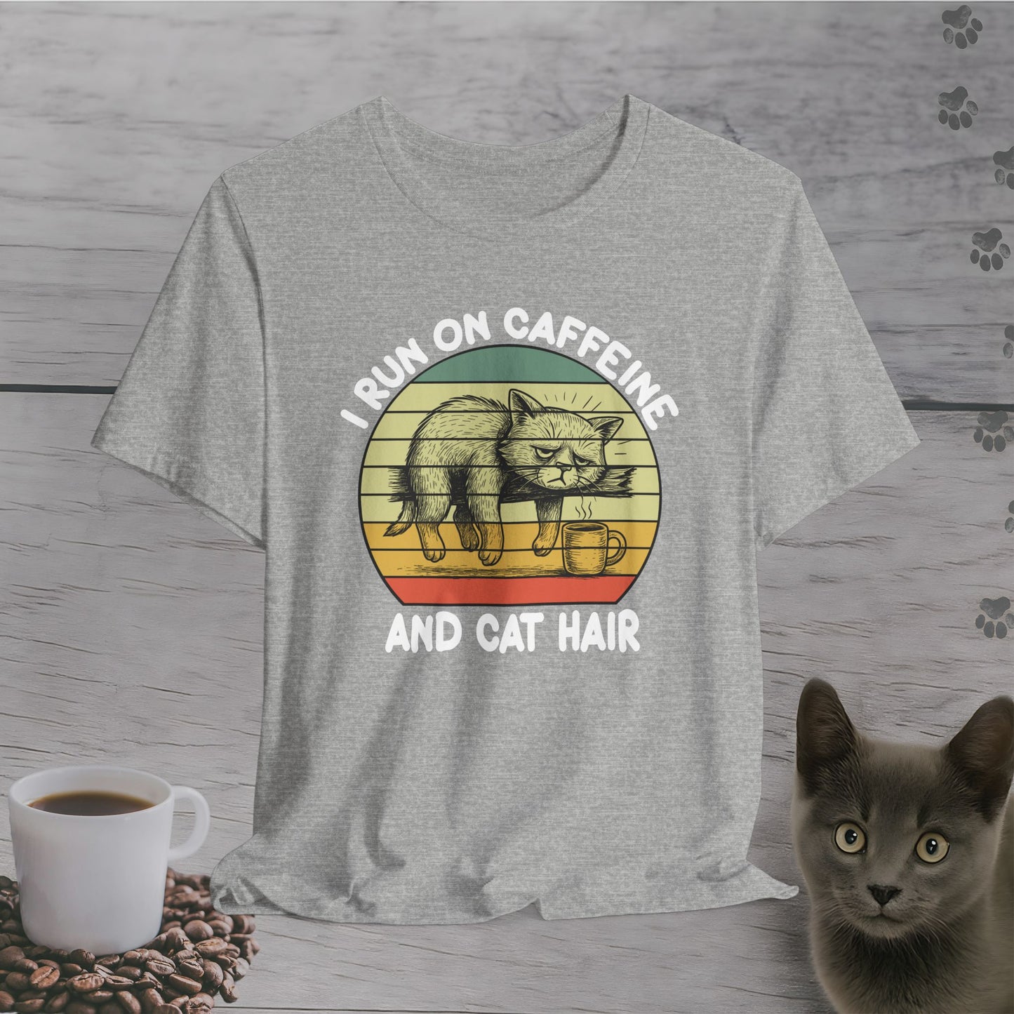 Messy But Caffeinated Cat T-Shirt
