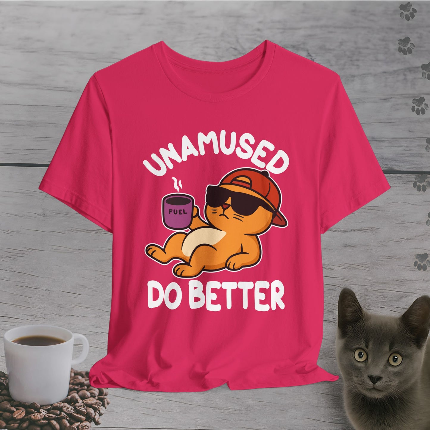 Unamused Coffee Cat T-Shirt