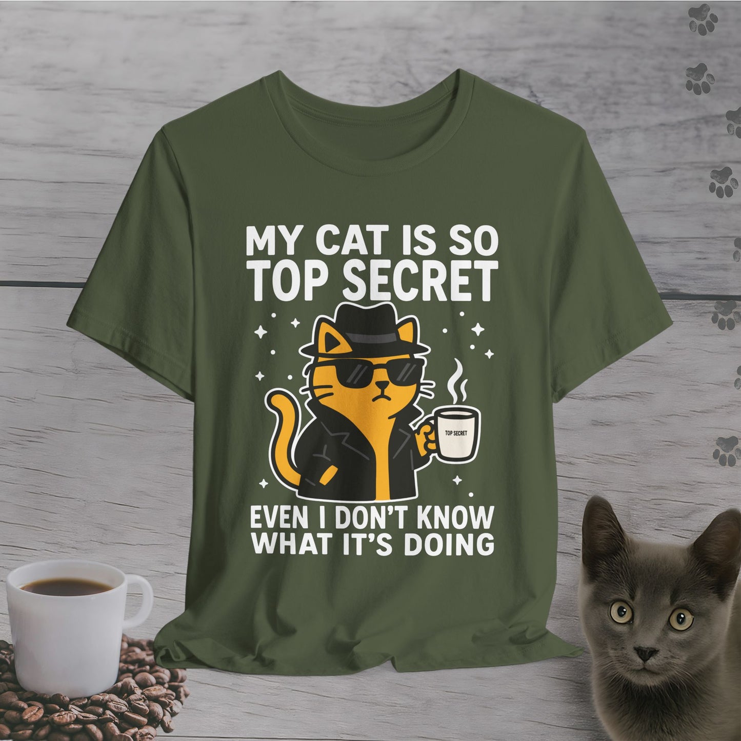 Undercover Cat Agent T-Shirt