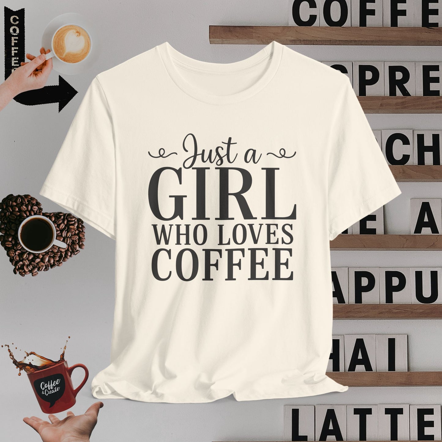 Simple Just a Girl Who Loves Coffee T-Shirt