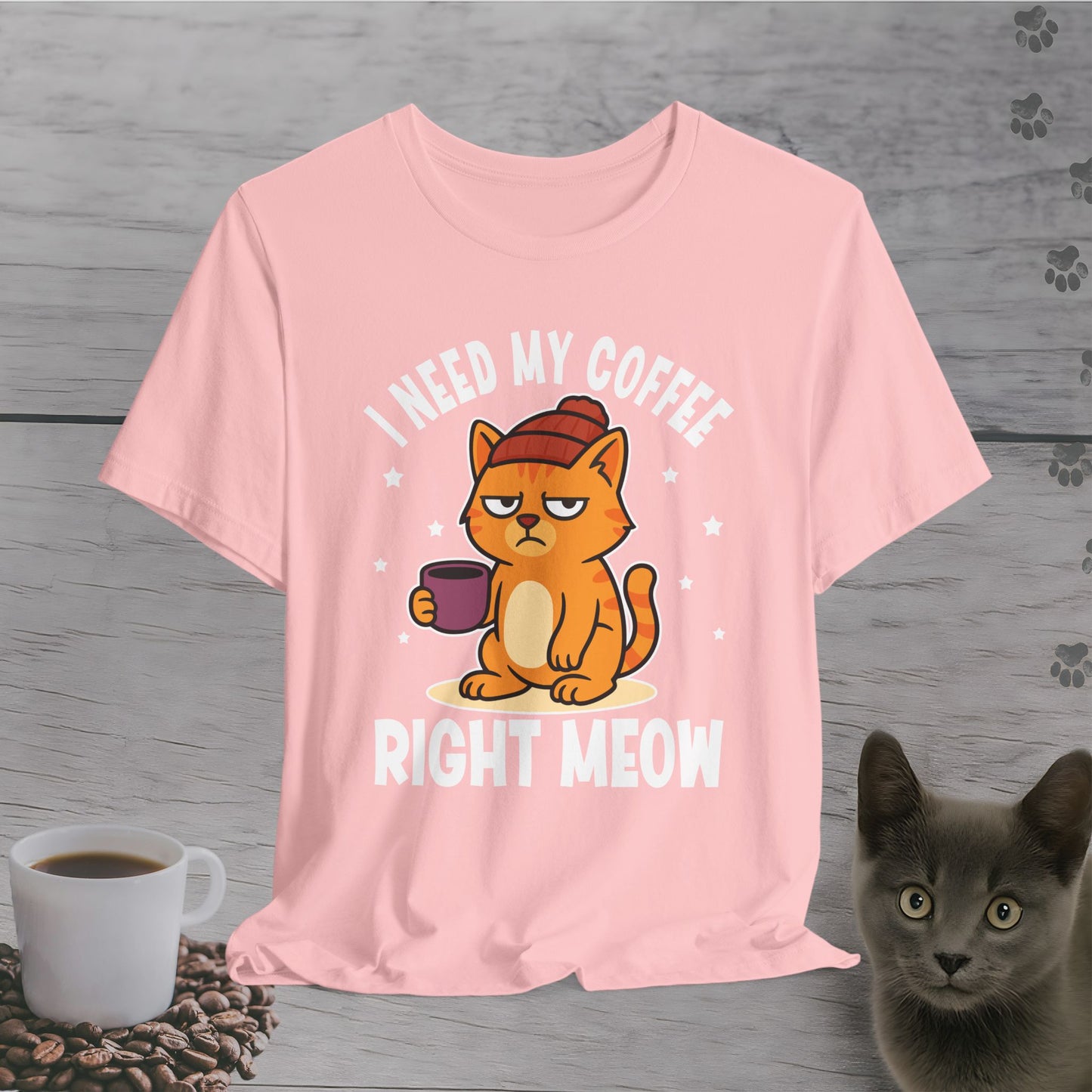 Coffee Right Meow Cat T-Shirt