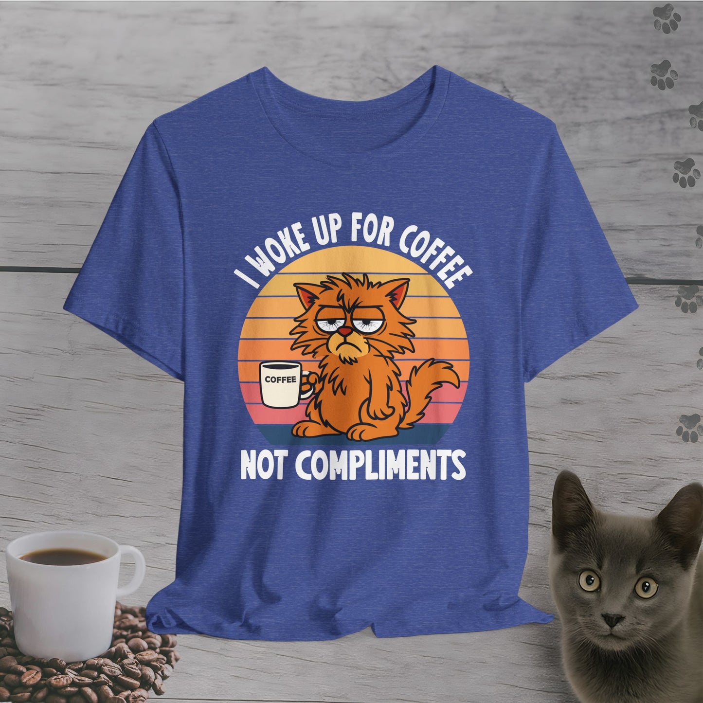 Coffee Not Compliments Cat T-Shirt