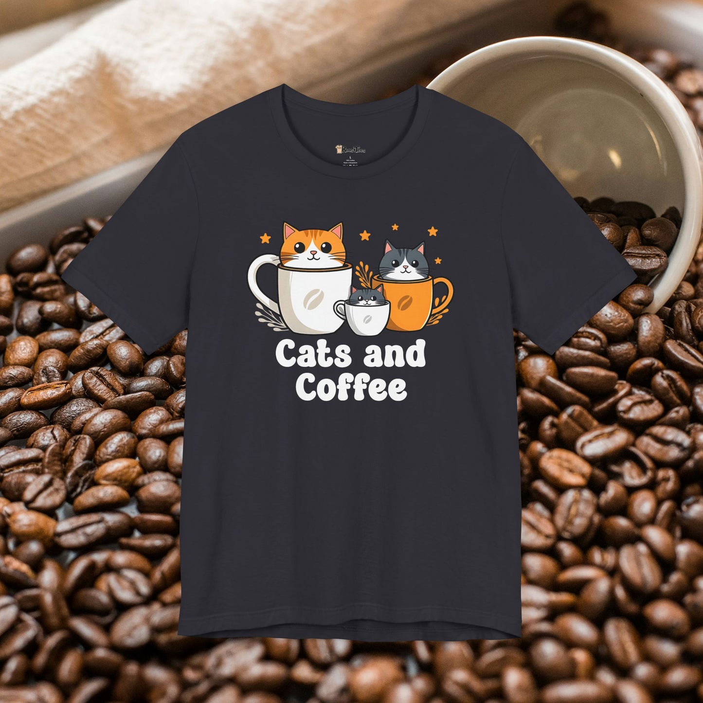 Funny Cats and Coffee T-Shirt