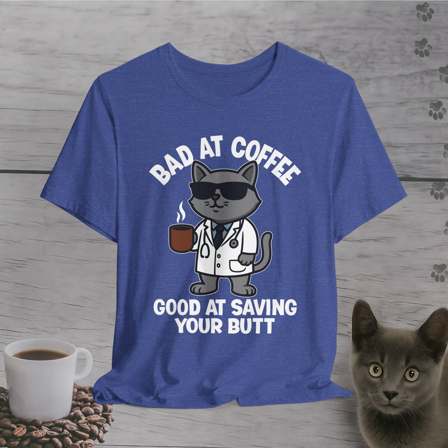 Butt-Saving Coffee Cat T-Shirt