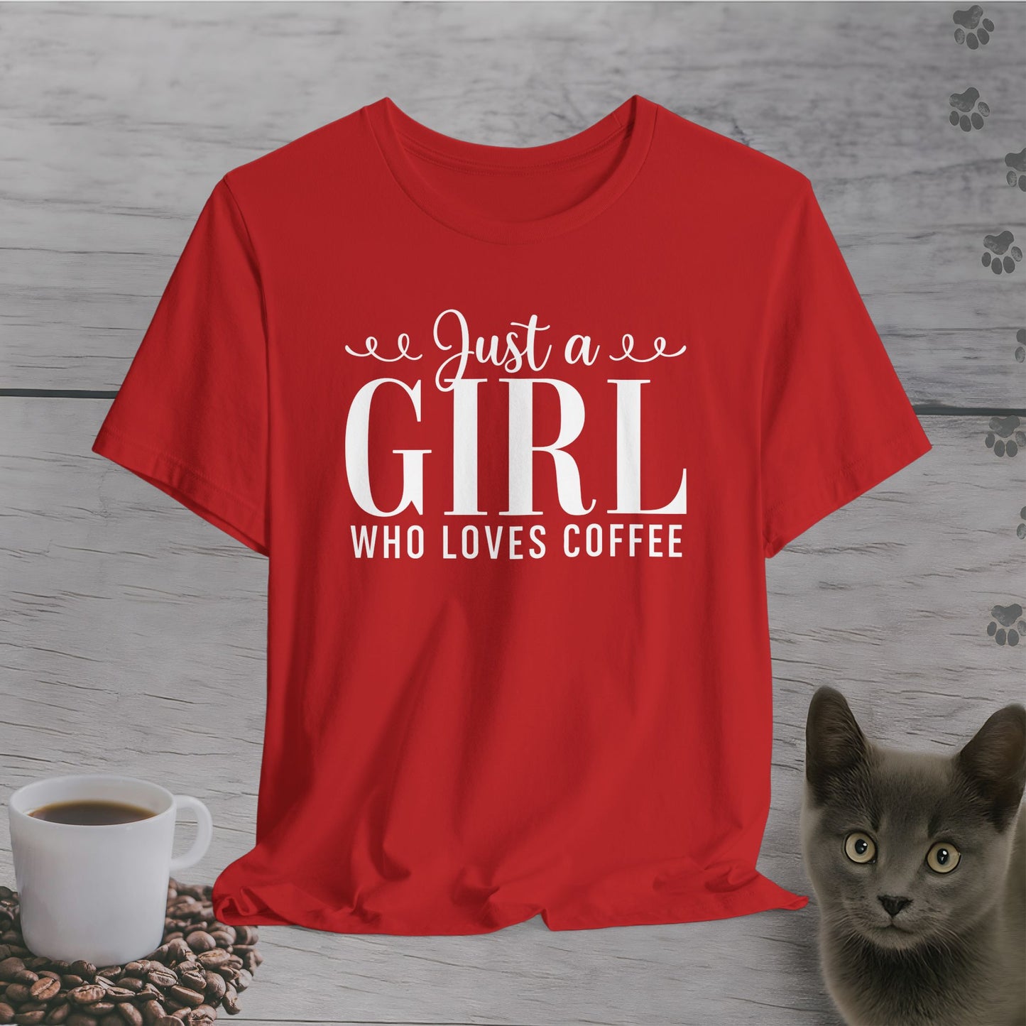 Cute Just a Girl Who Loves Coffee T-Shirt