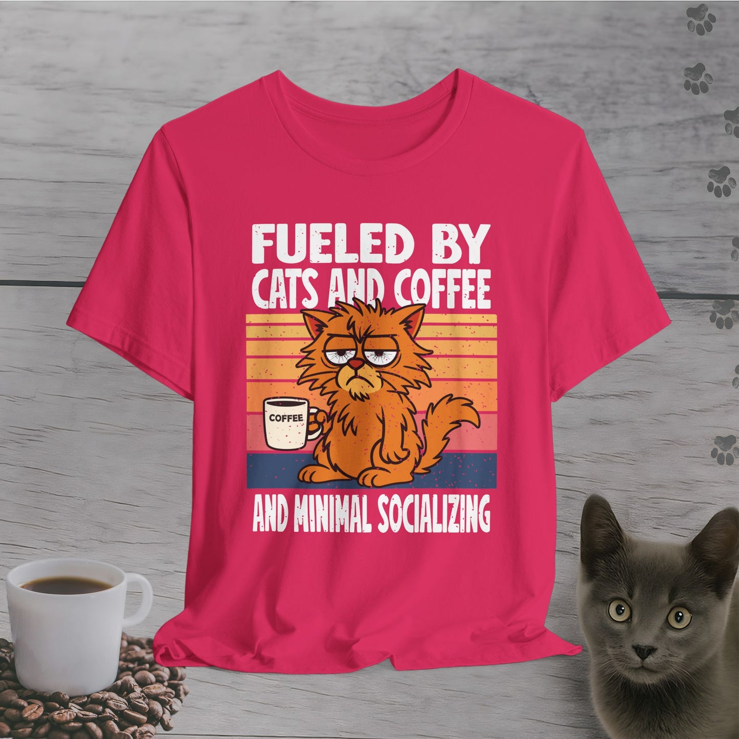Anti-Social Cat Coffee T-Shirt