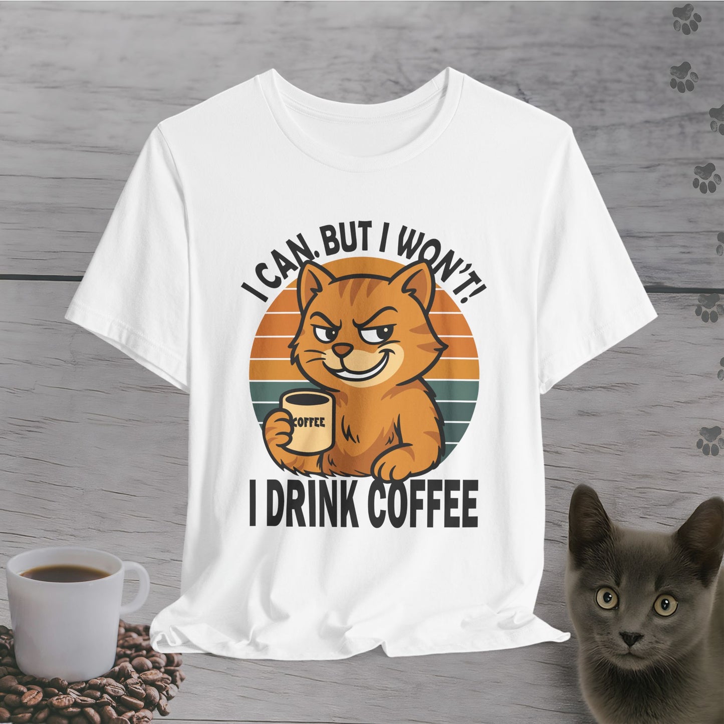 Caffeinated Defiance Cat T-Shirt