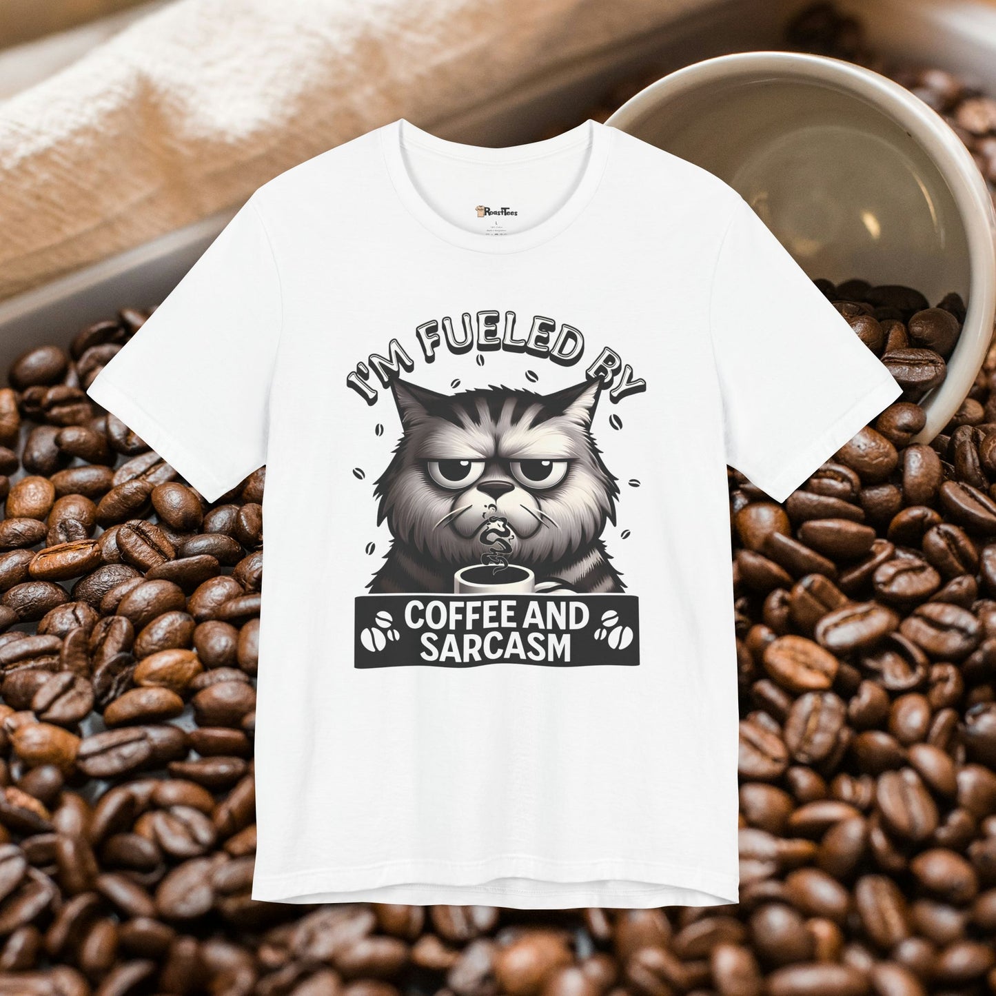 Coffee Lover Sarcastic Cat T-Shirt