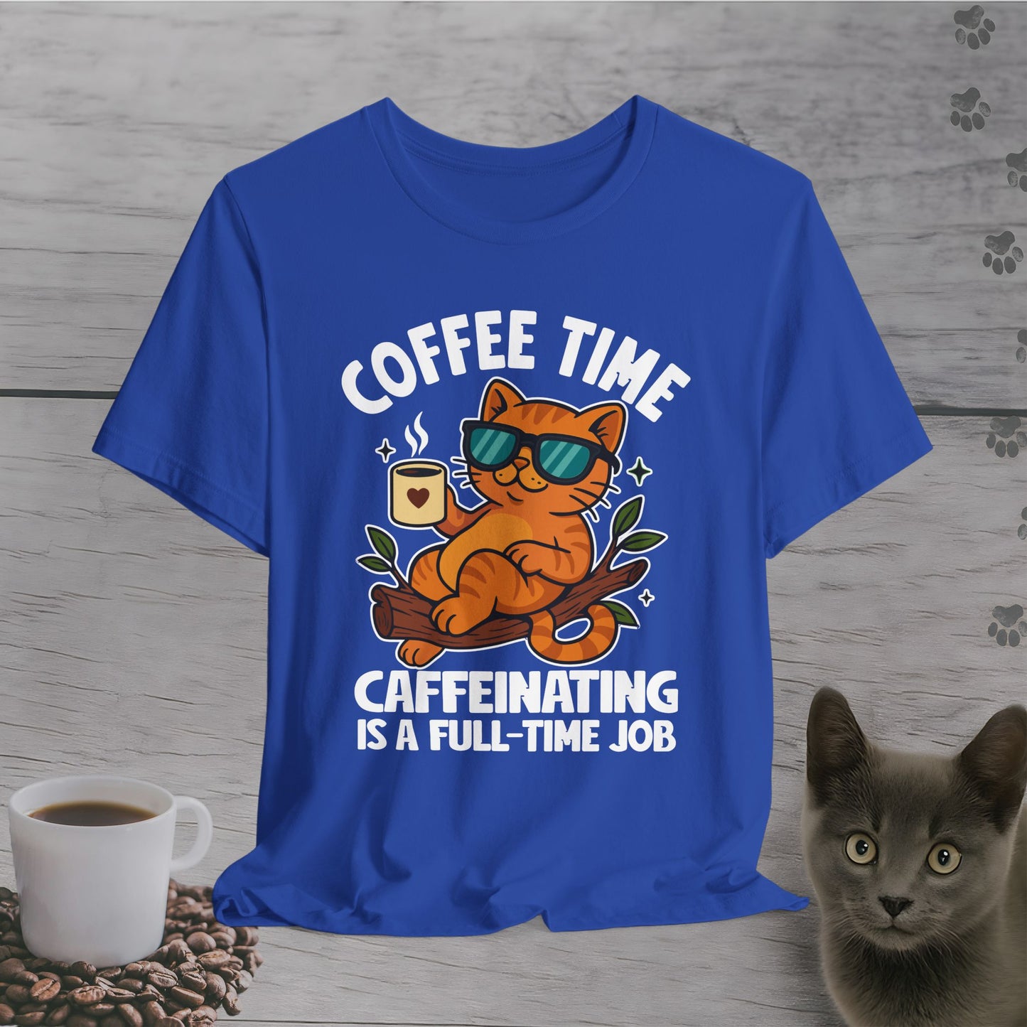 Caffeinating Cat Time T-Shirt