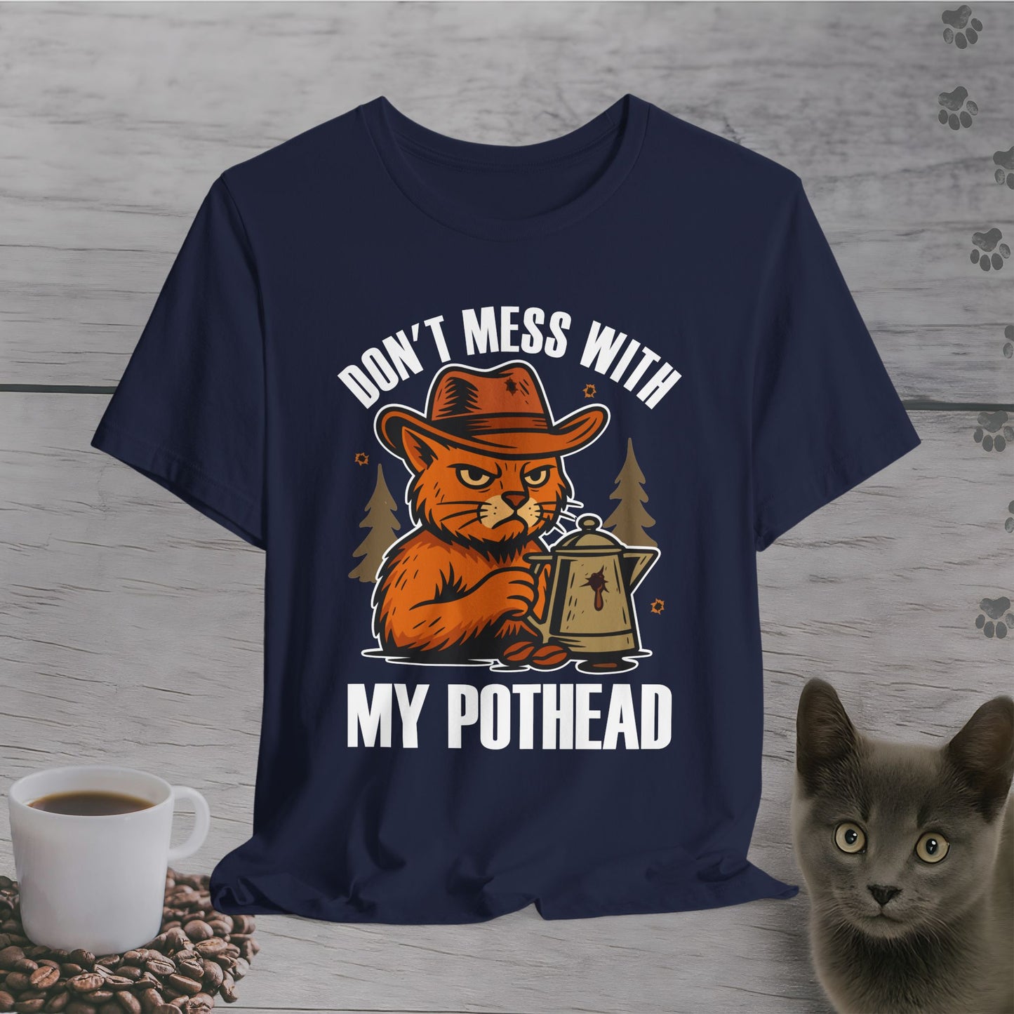 Don't Mess With My Pothead Cat T-Shirt