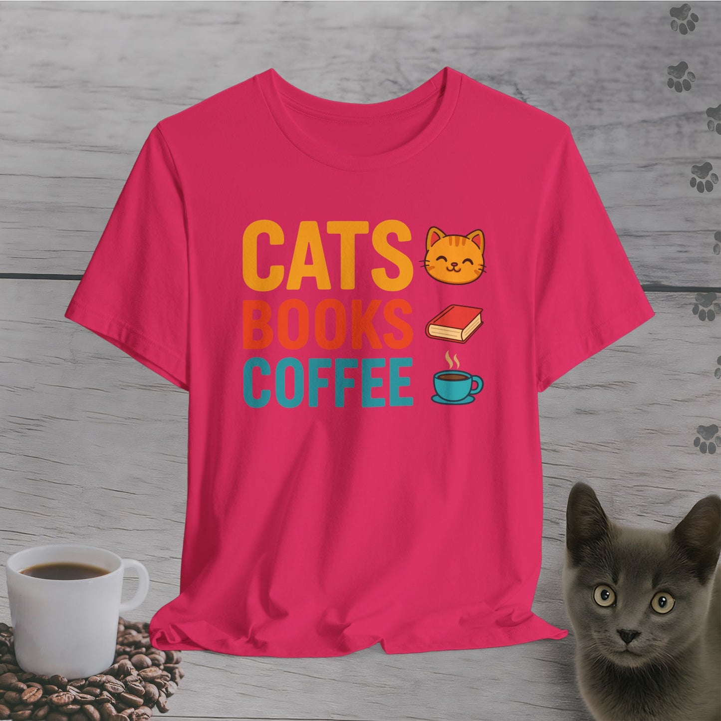 Cats, Books & Coffee T-Shirt