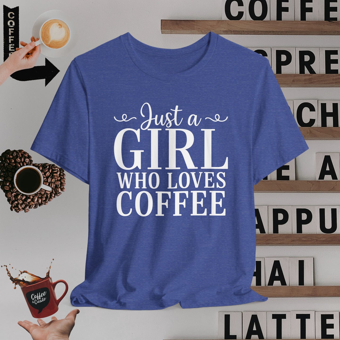 Simple Just a Girl Who Loves Coffee T-Shirt