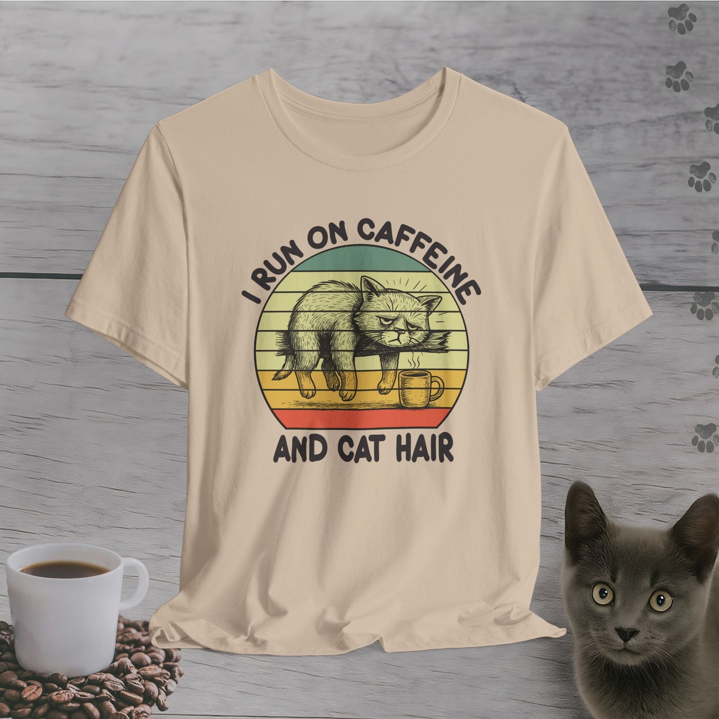Messy But Caffeinated Cat T-Shirt