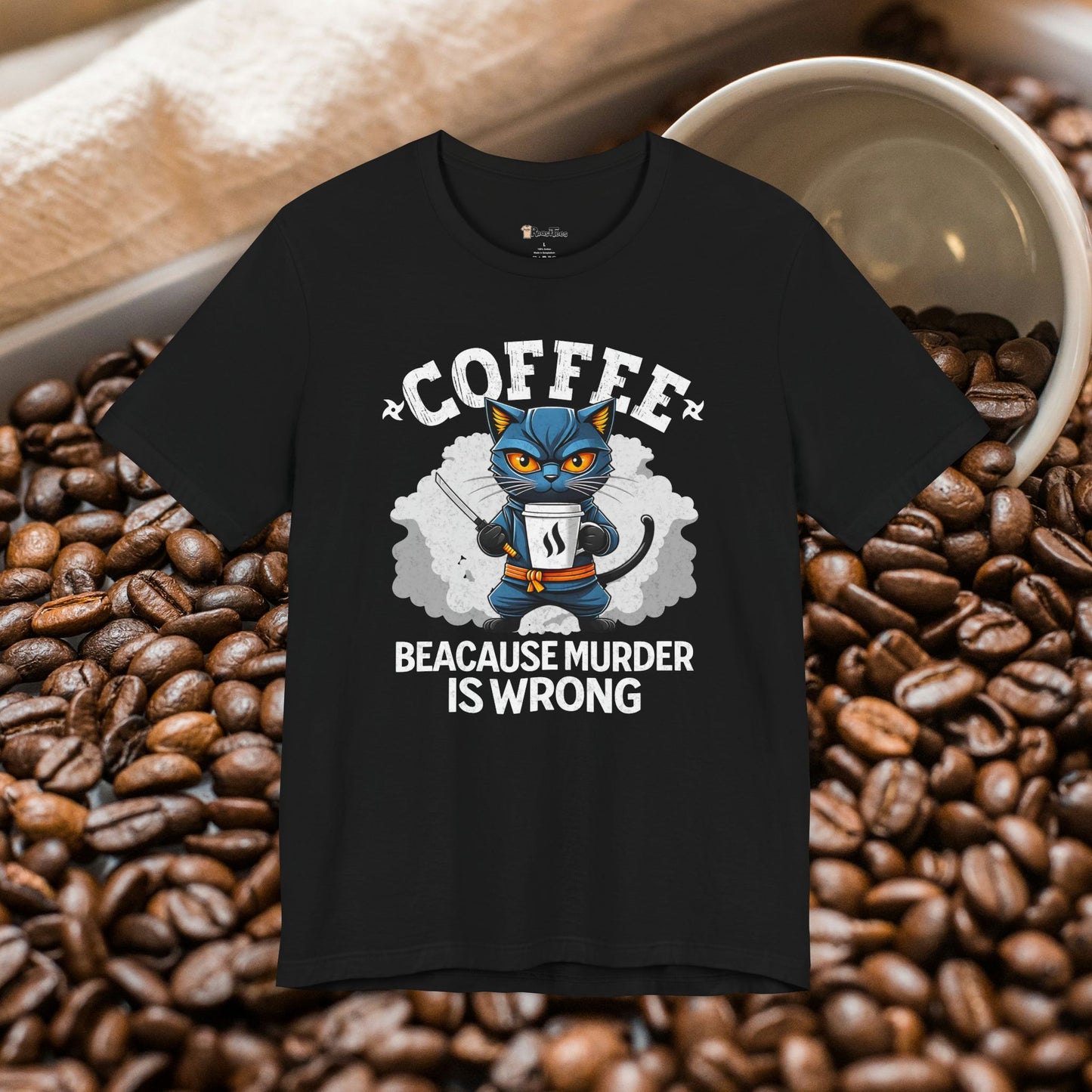 Funny Murder Is Wrong Coffee T-Shirt