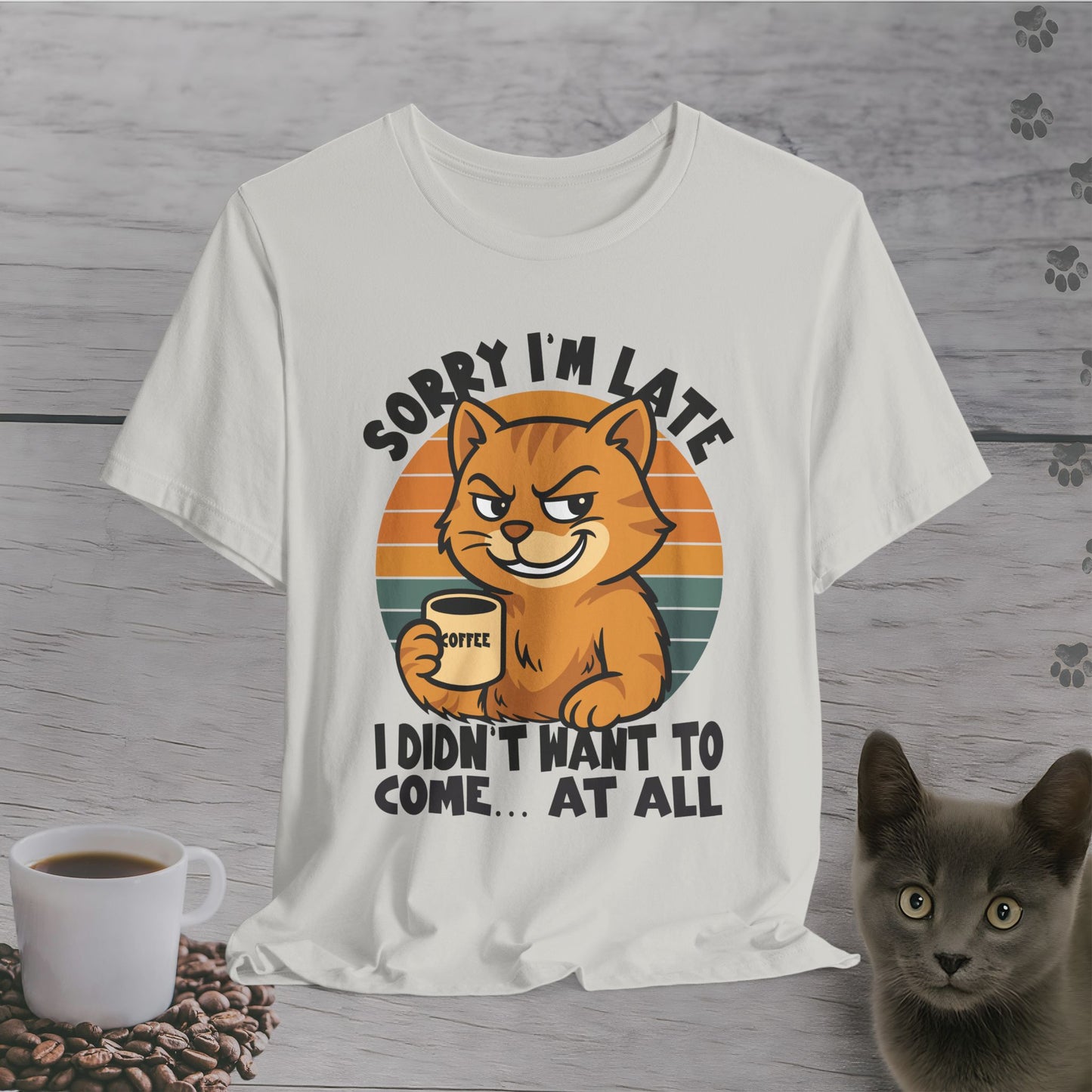 Caffeinated Unwilling Cat T-Shirt