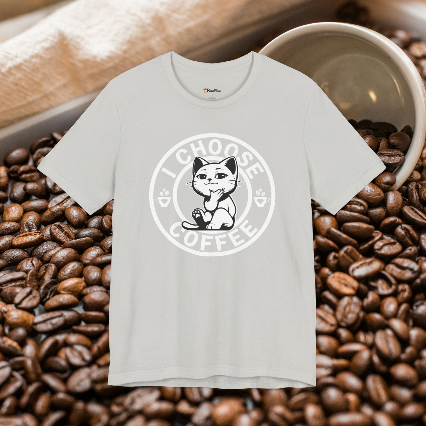 Wise Cat Chooses Coffee T-Shirt