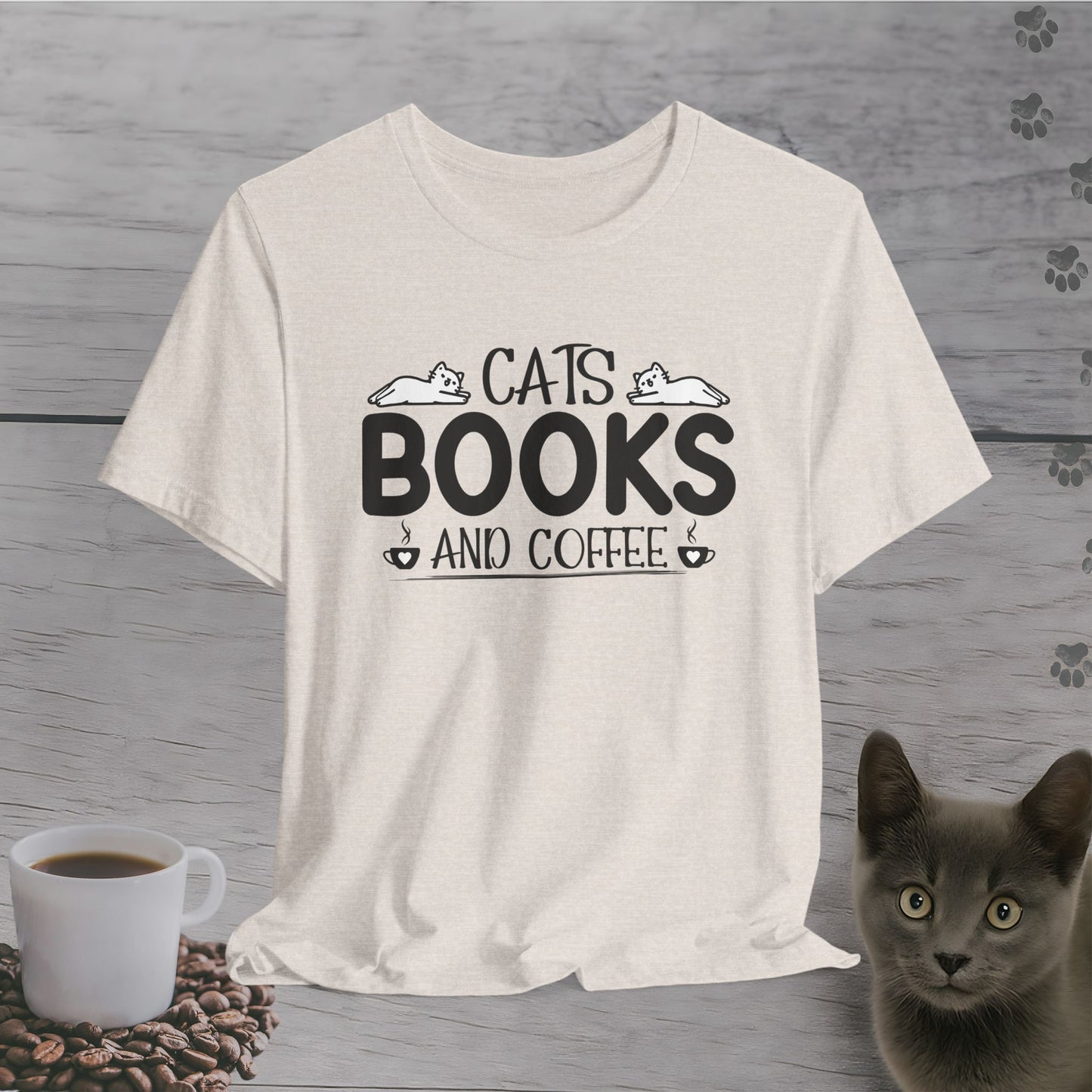 Cats, Books and Coffee T-Shirt