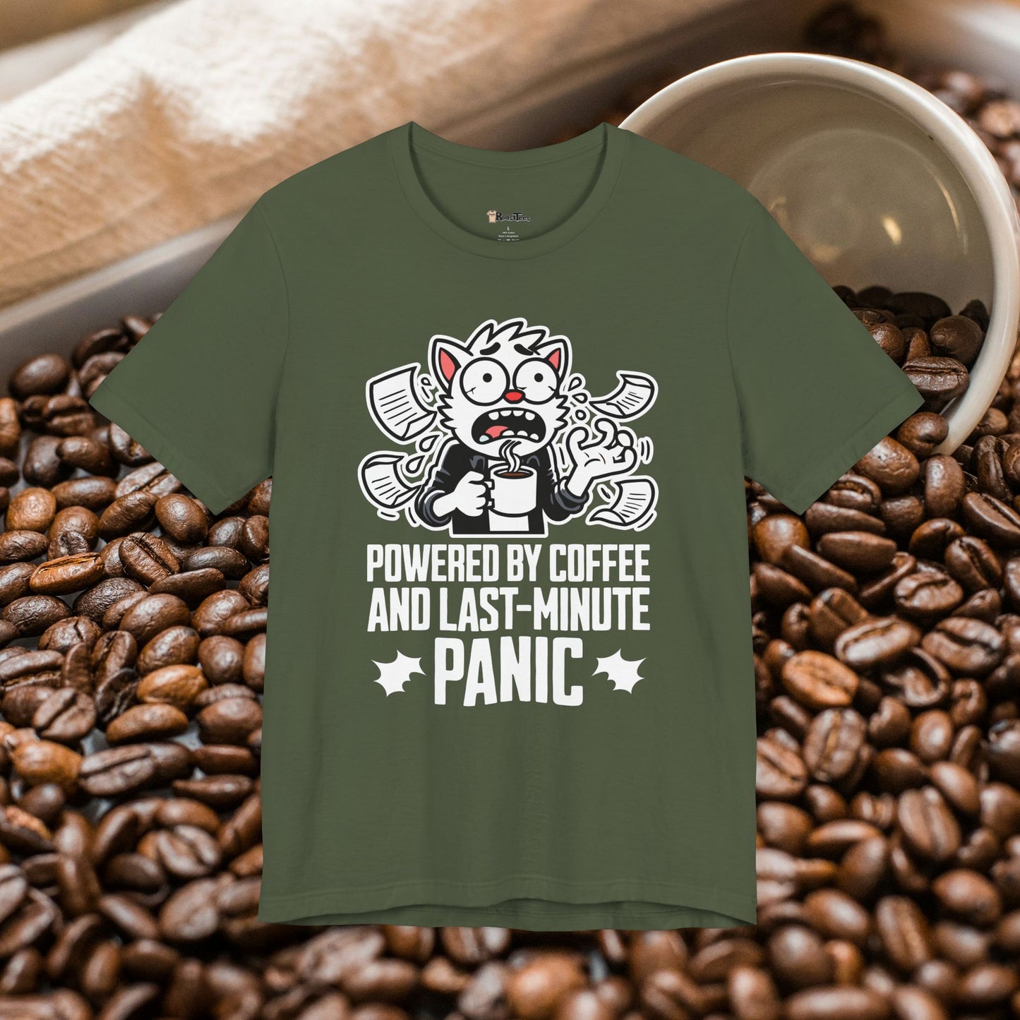 Coffee Addict Panic T-Shirt