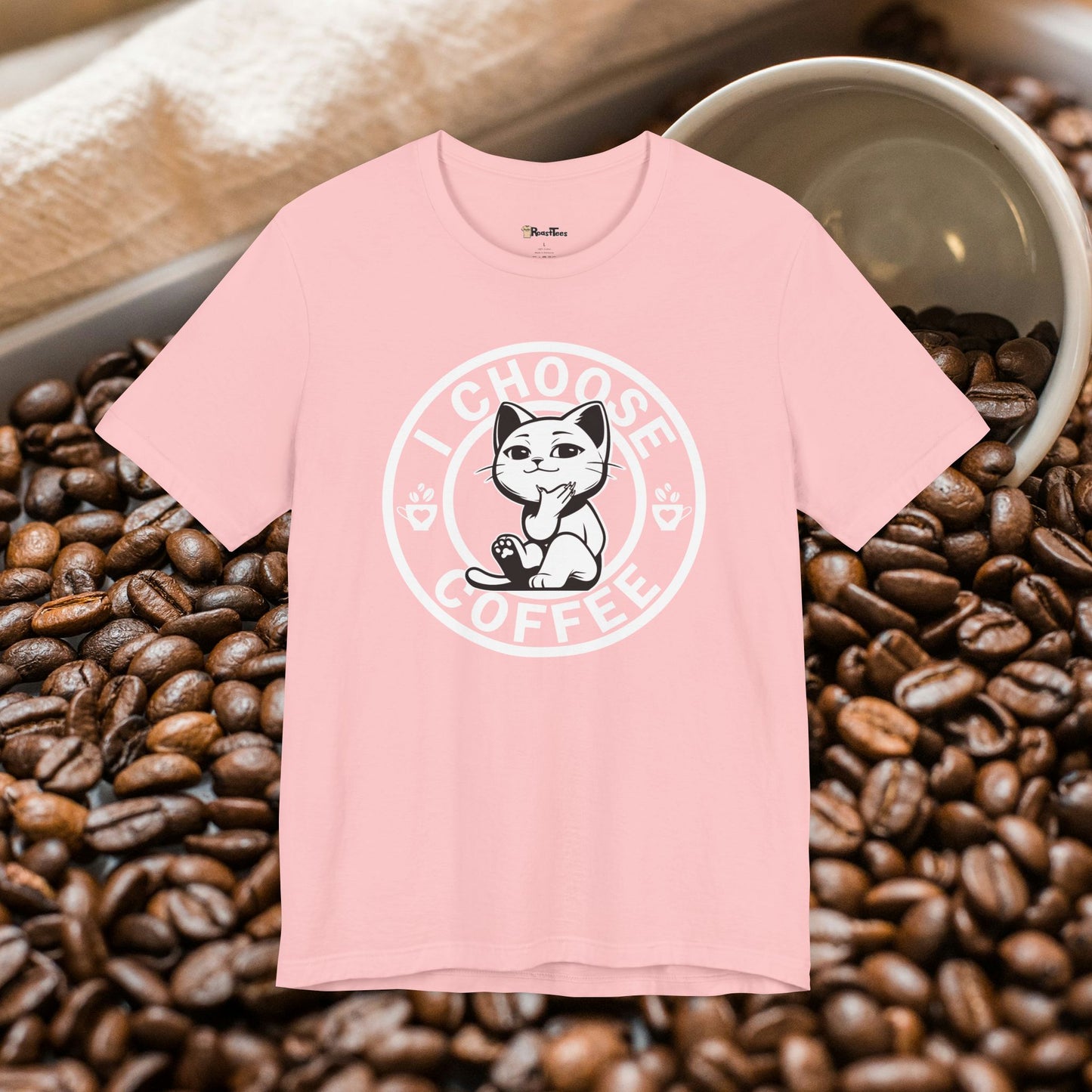 Wise Cat Chooses Coffee T-Shirt
