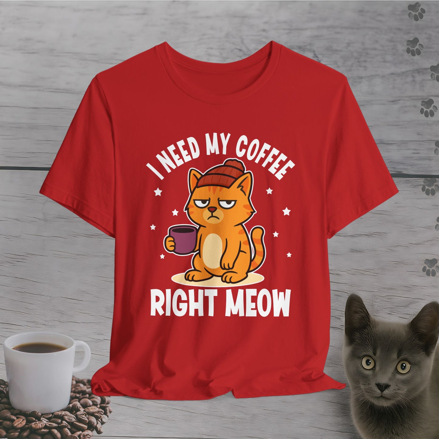 Coffee Right Meow Cat T-Shirt