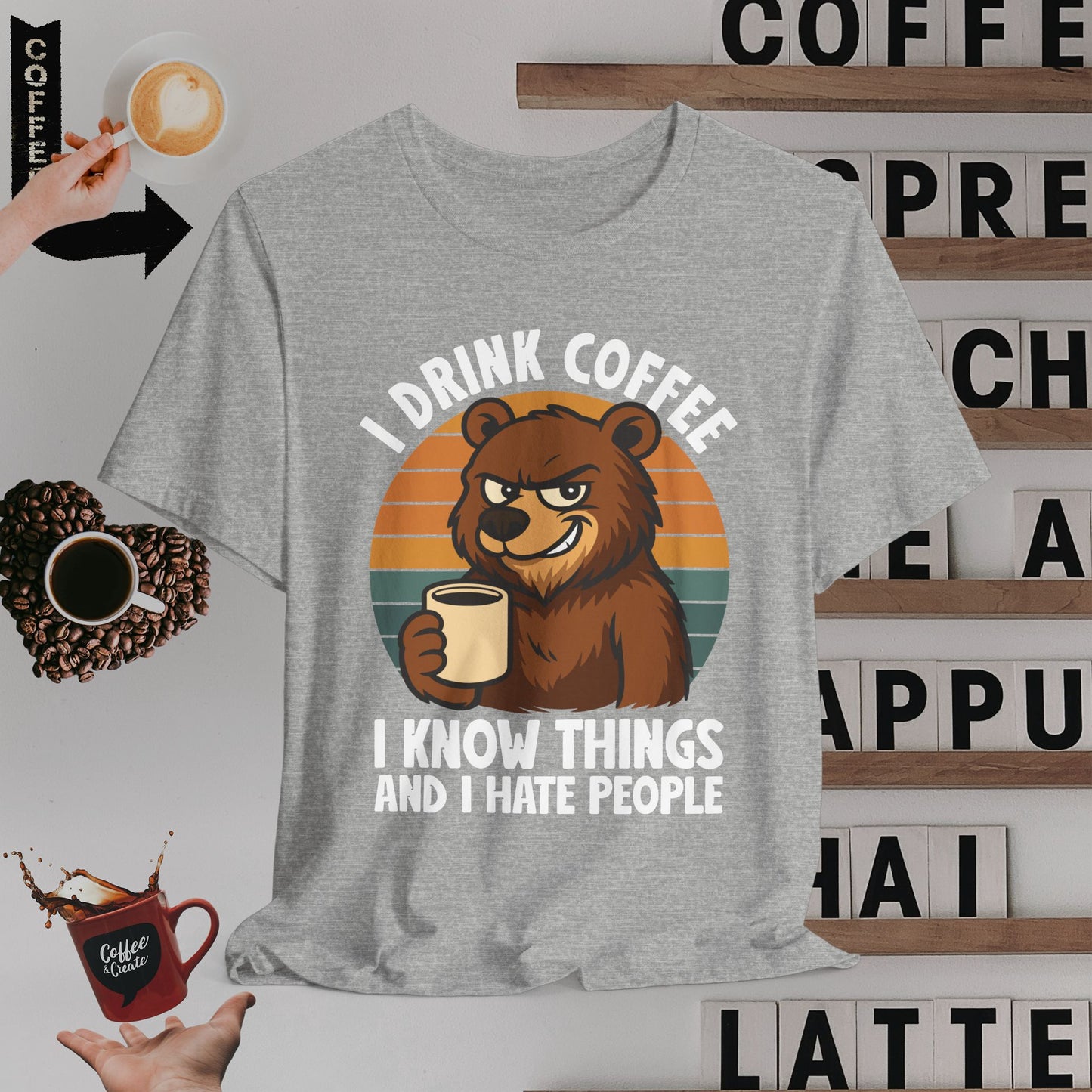 Caffeinated Grizzly Bear T-Shirt