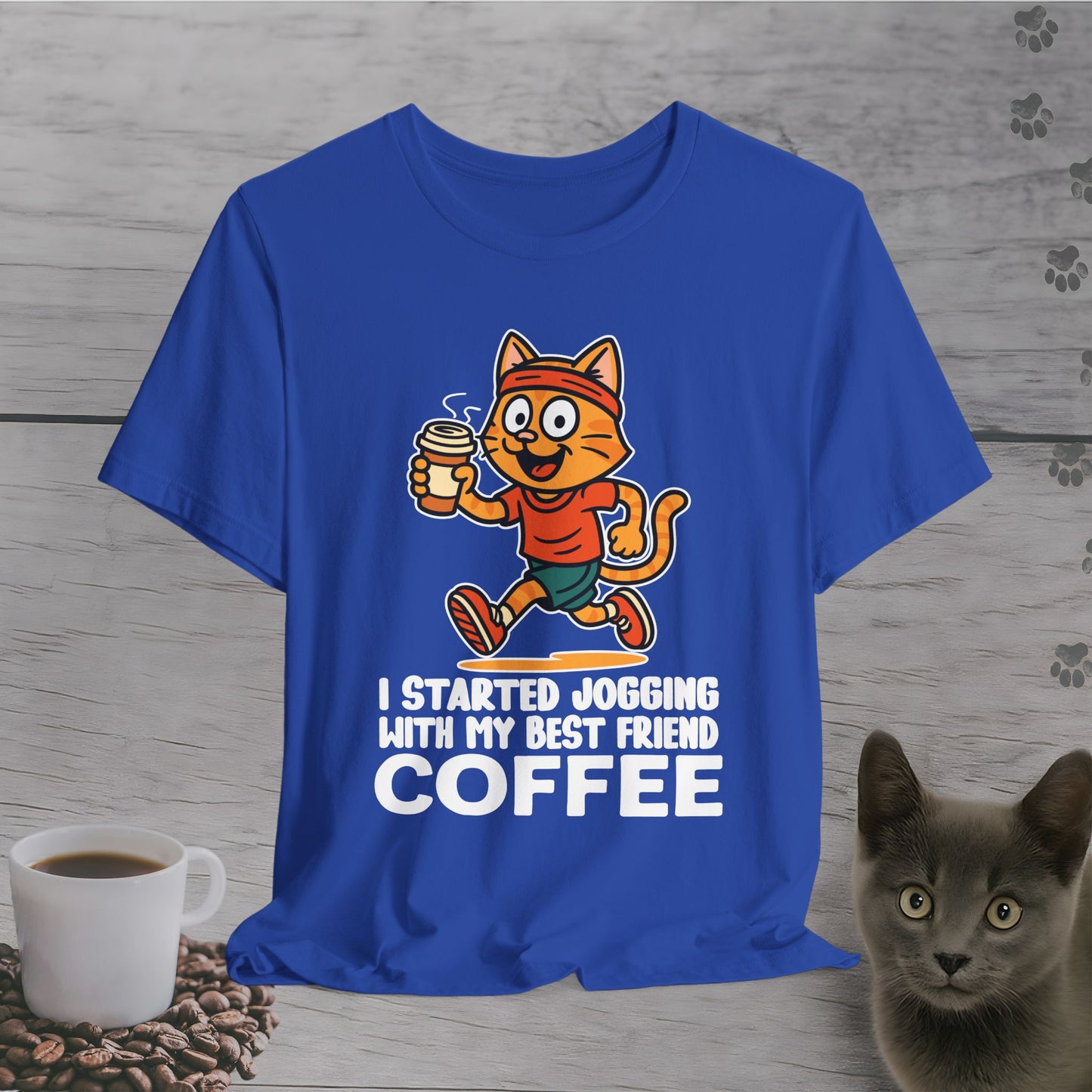 Running with My Coffee Cat T-Shirt