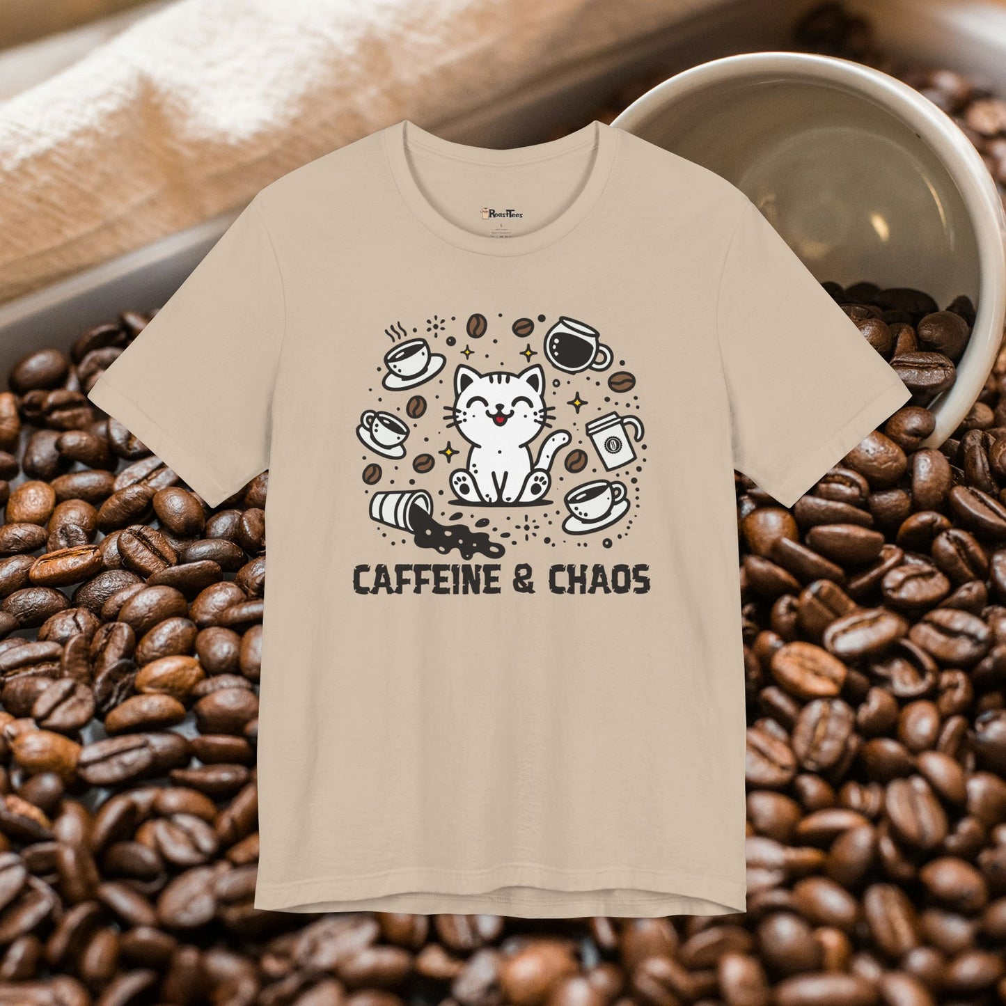 Cat Lover's Caffeine & Chaos T-Shirt