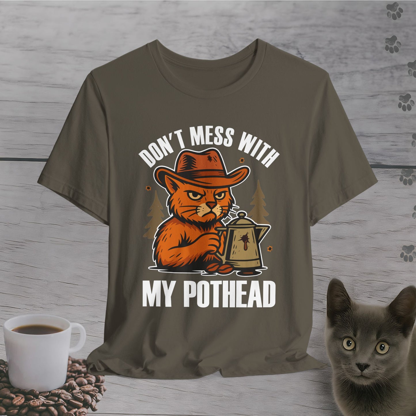 Don't Mess With My Pothead Cat T-Shirt