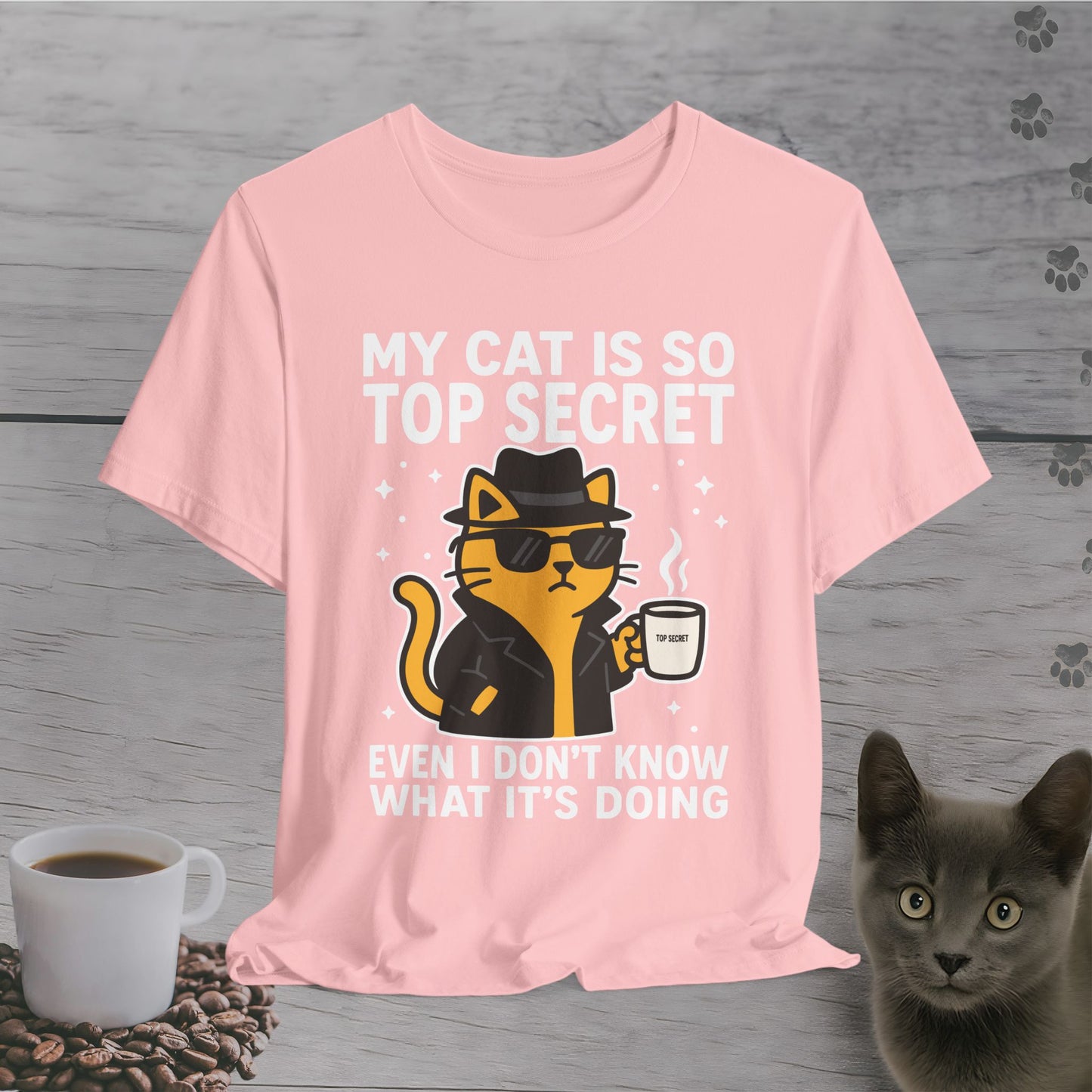 Undercover Cat Agent T-Shirt