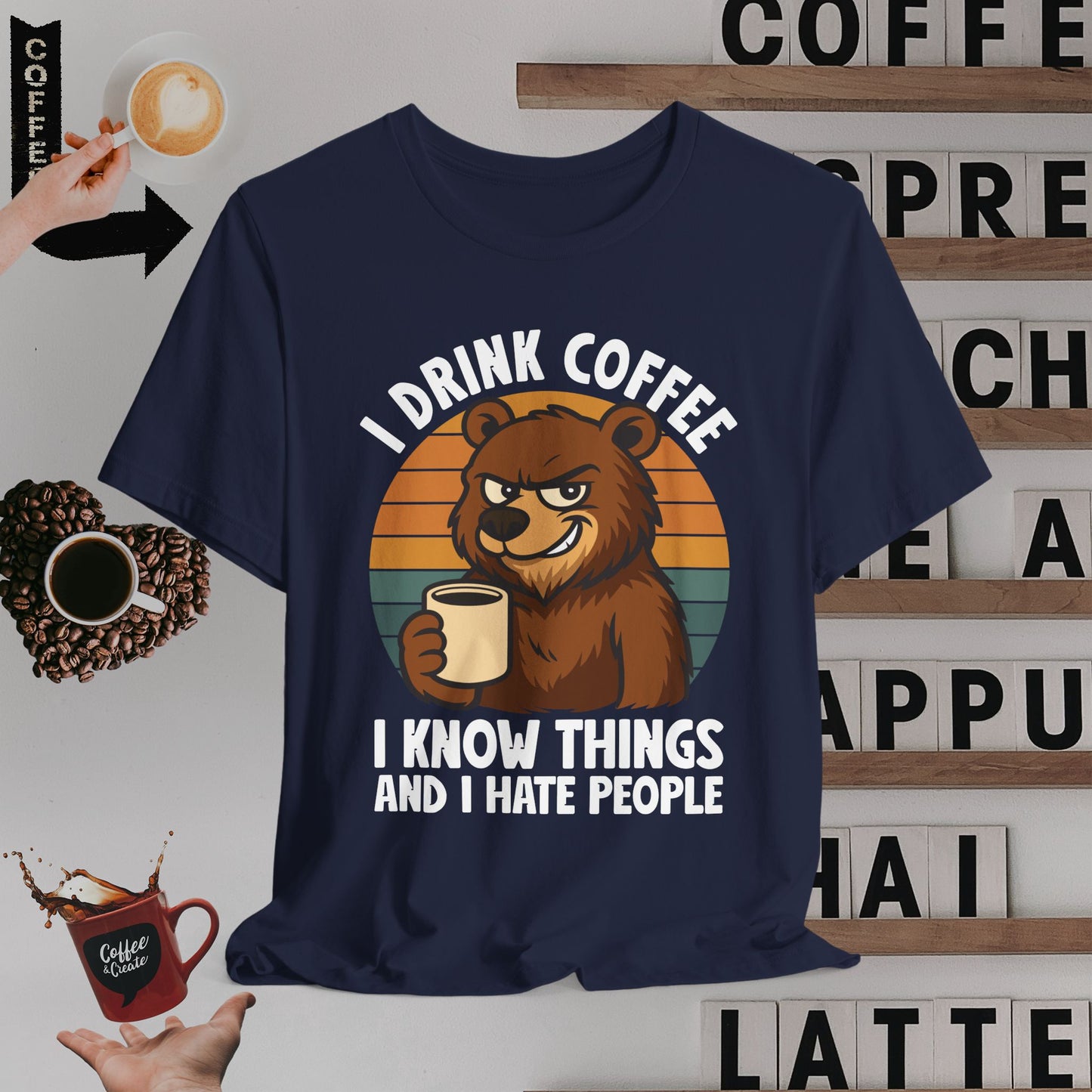 Caffeinated Grizzly Bear T-Shirt