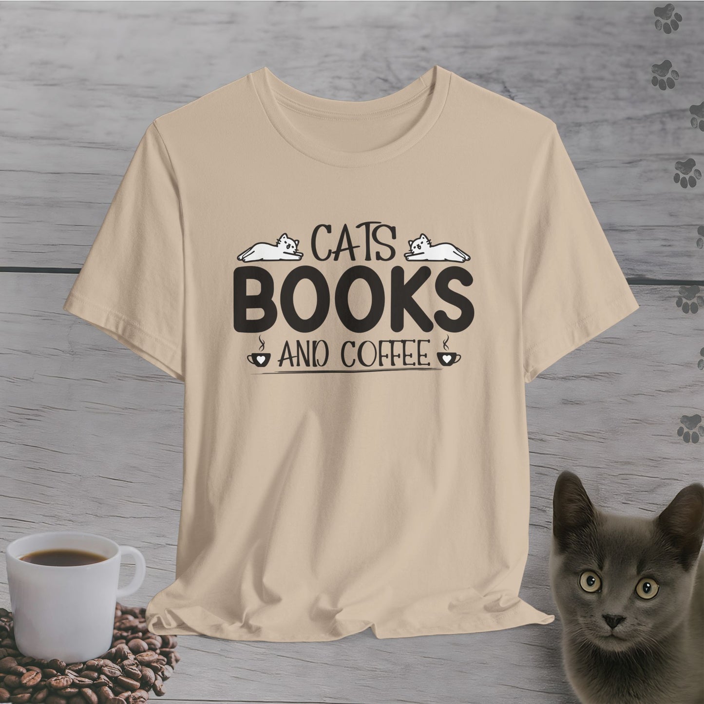 Cats, Books and Coffee T-Shirt