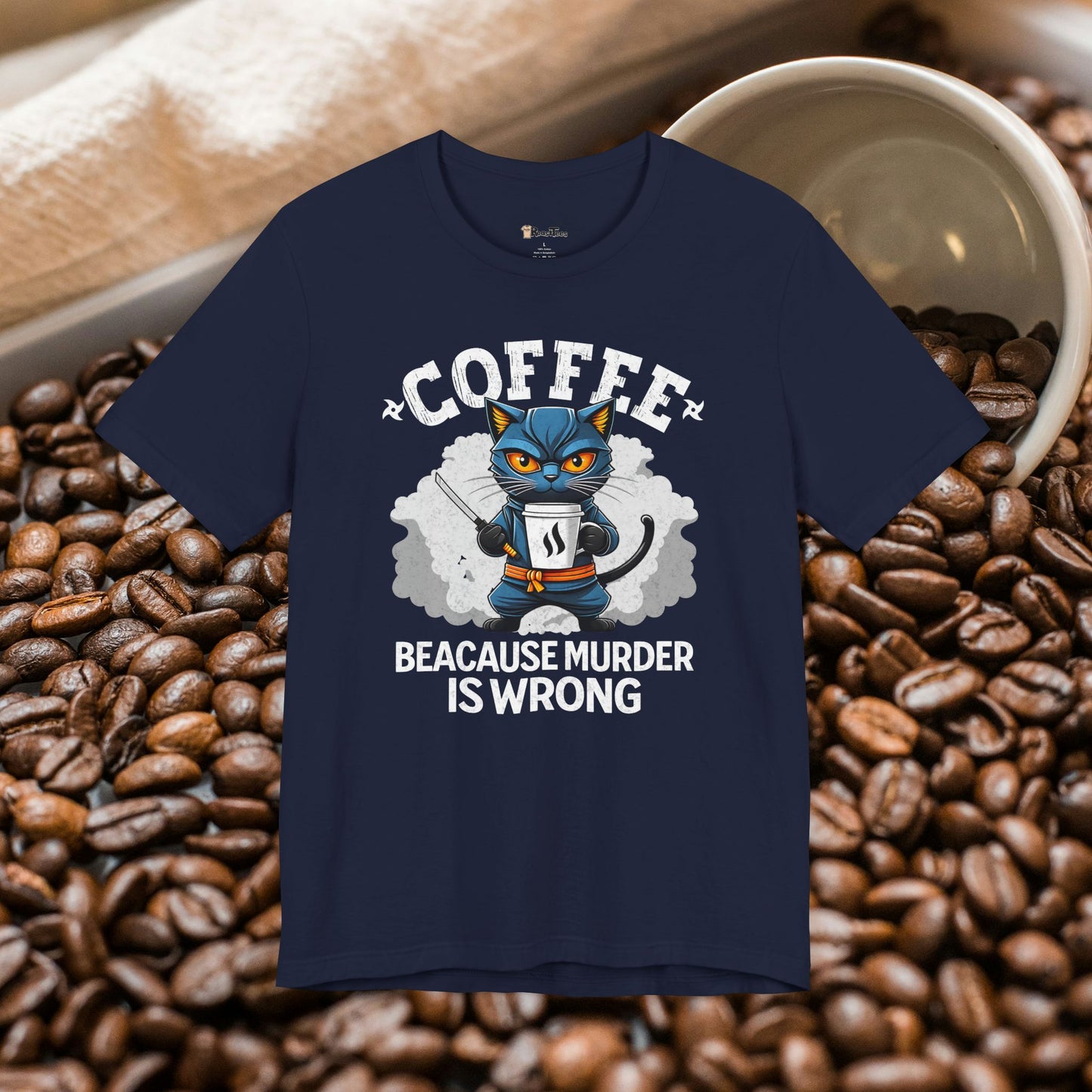 Funny Murder Is Wrong Coffee T-Shirt