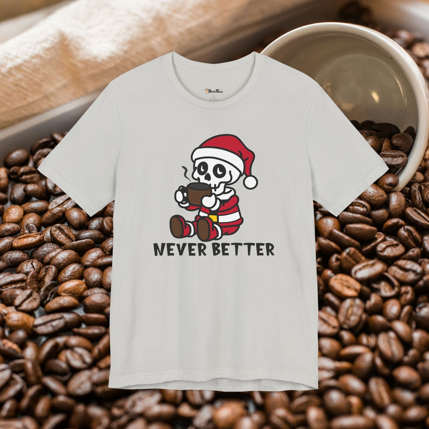 Never Better Christmas Skeleton T-Shirt