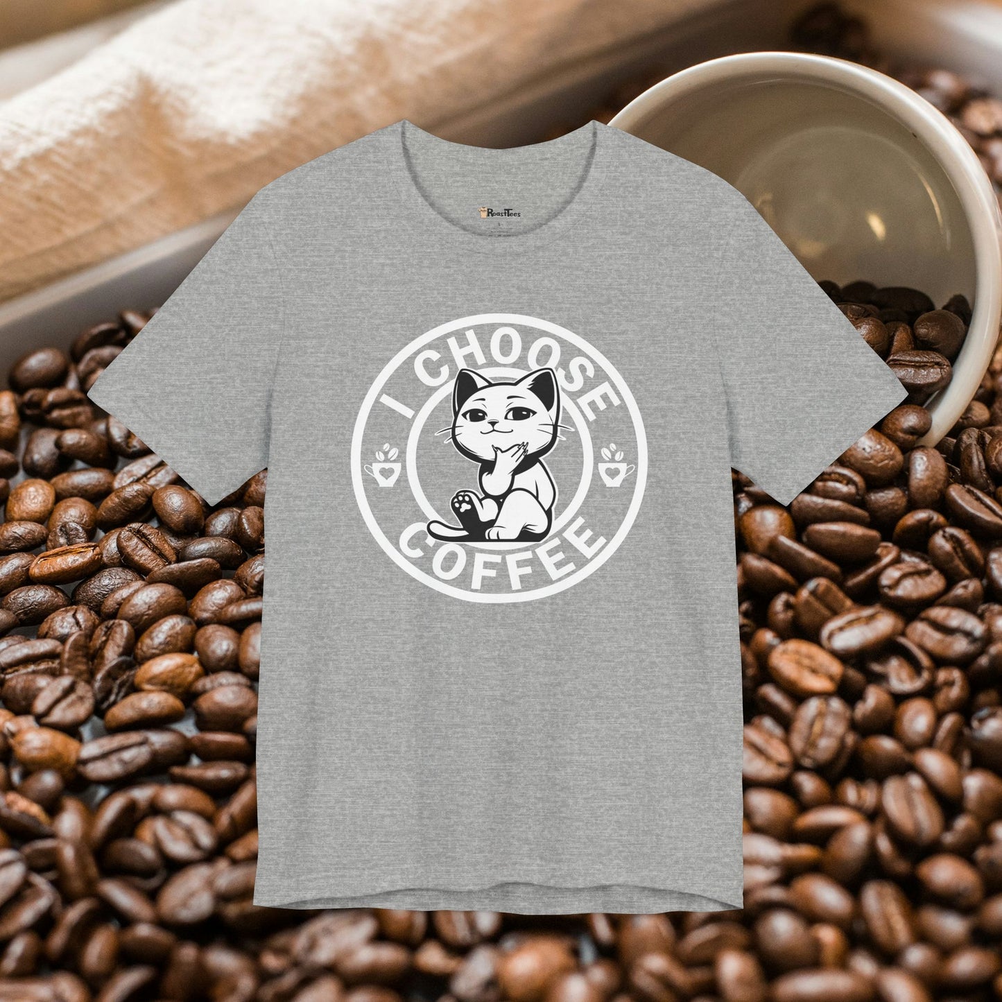 Wise Cat Chooses Coffee T-Shirt