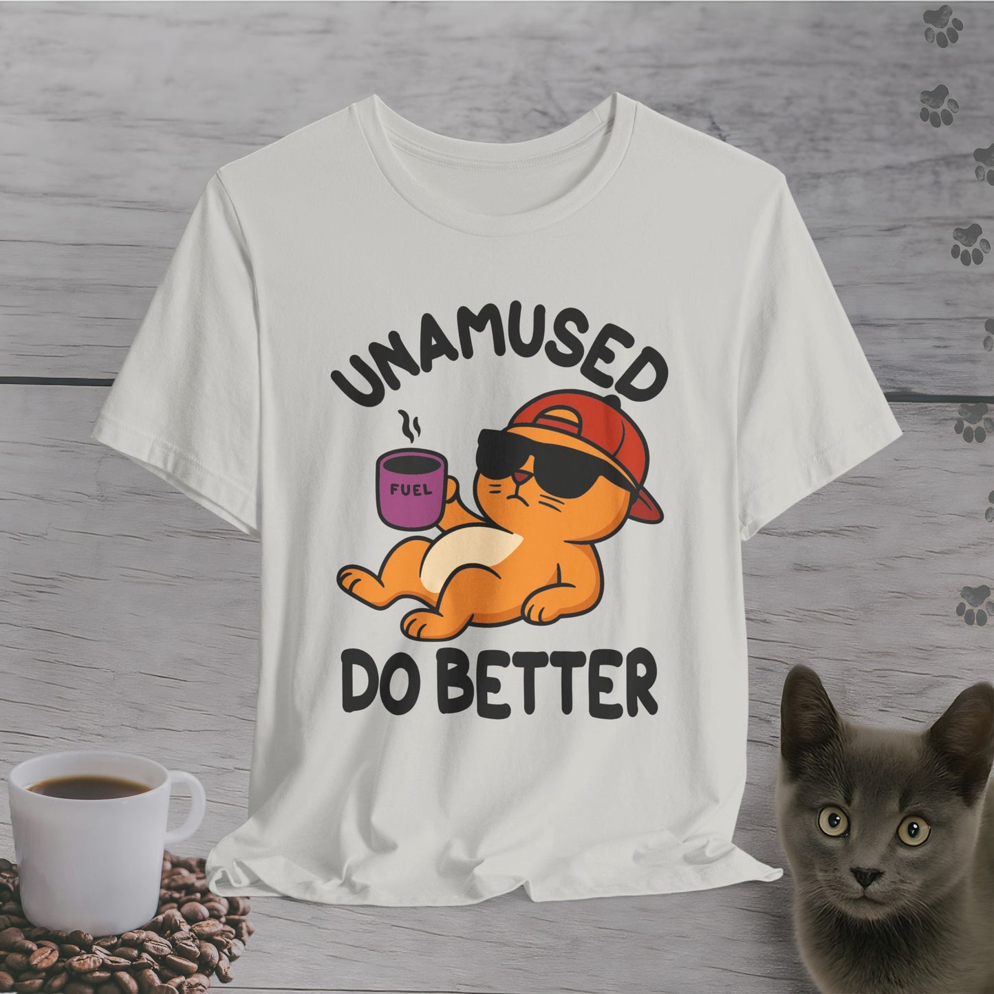 Unamused Coffee Cat T-Shirt