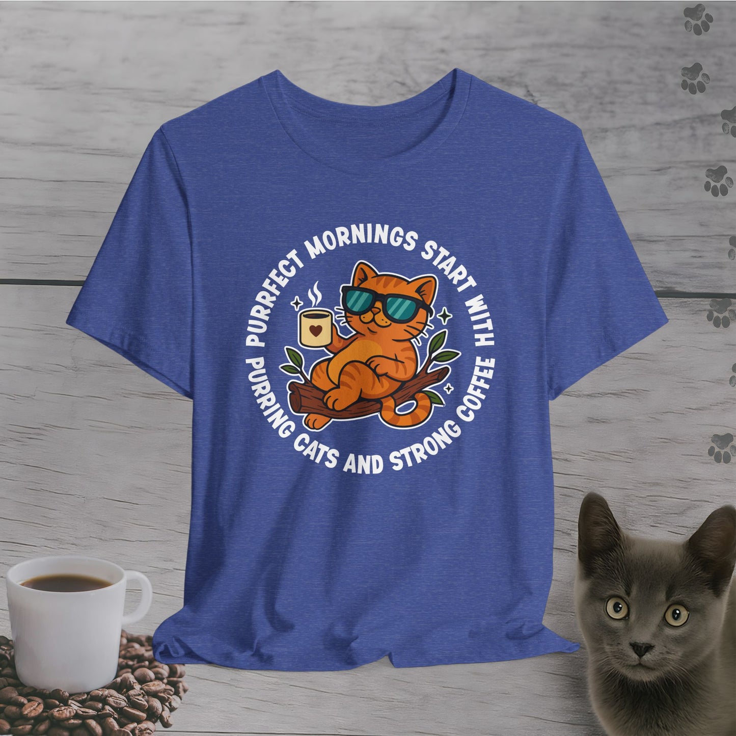 Purrfect Morning Cat T-Shirt