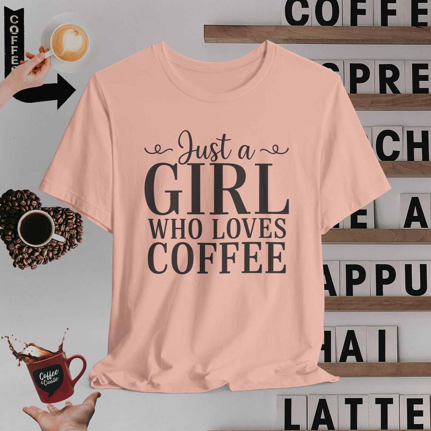 Simple Just a Girl Who Loves Coffee T-Shirt