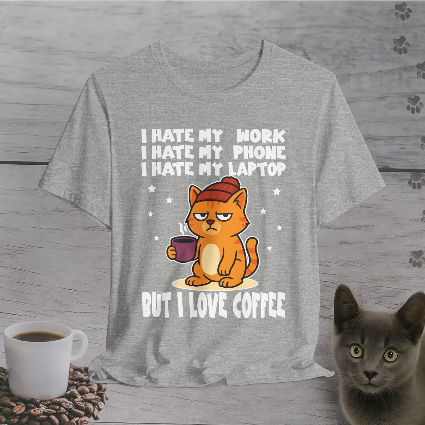 I Hate Everything But Coffee Cat T-Shirt