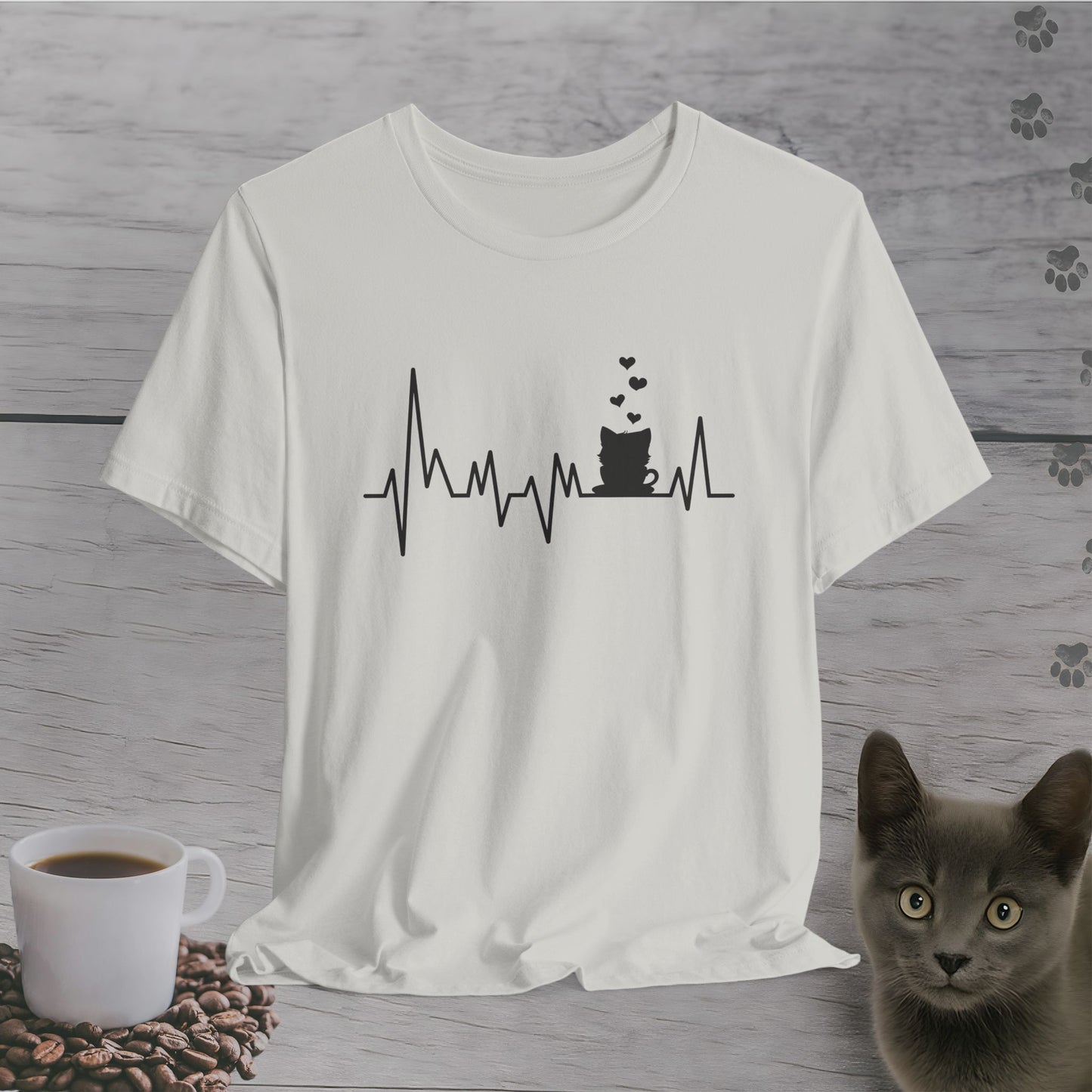 My Heart Beats for Coffee & Cats T-Shirt