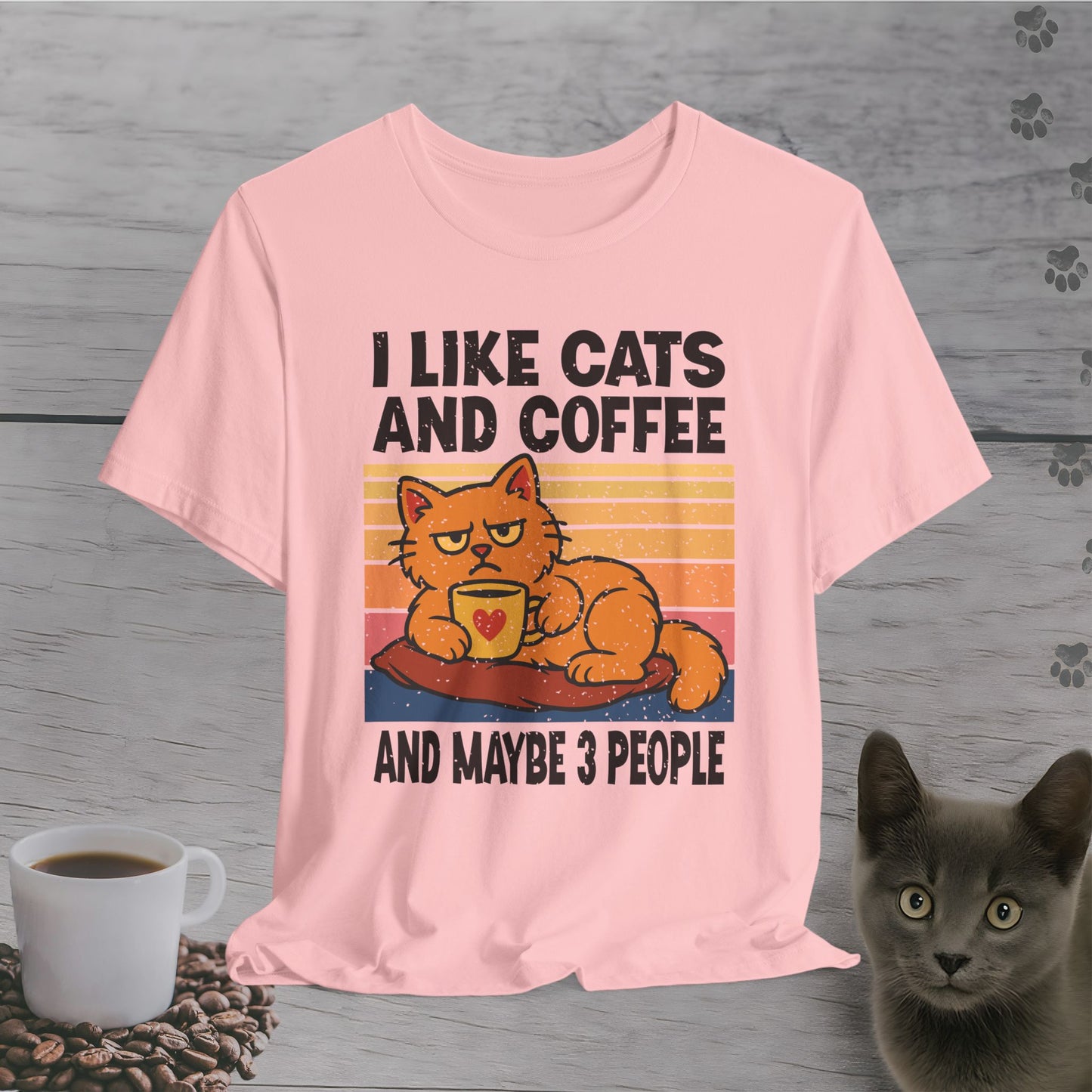 Cats, Coffee, and Select Humans T-Shirt