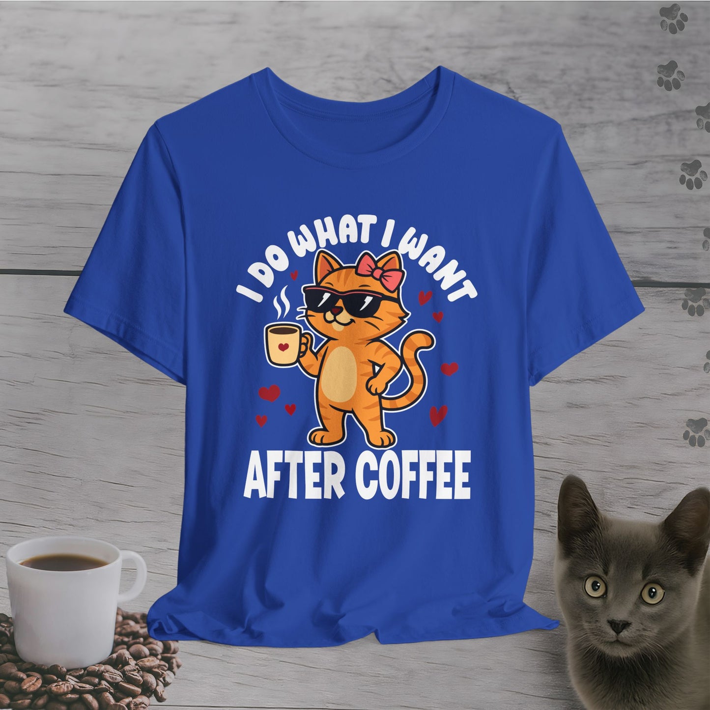 Attitude After Coffee Cat T-Shirt