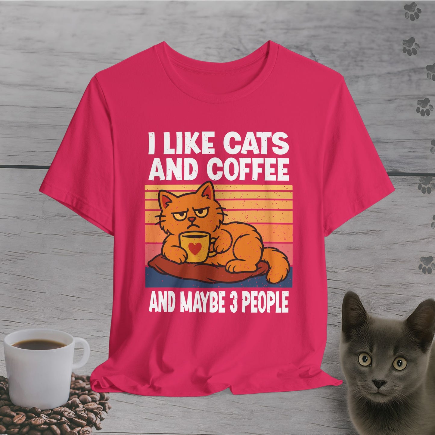 Cats, Coffee, and Select Humans T-Shirt