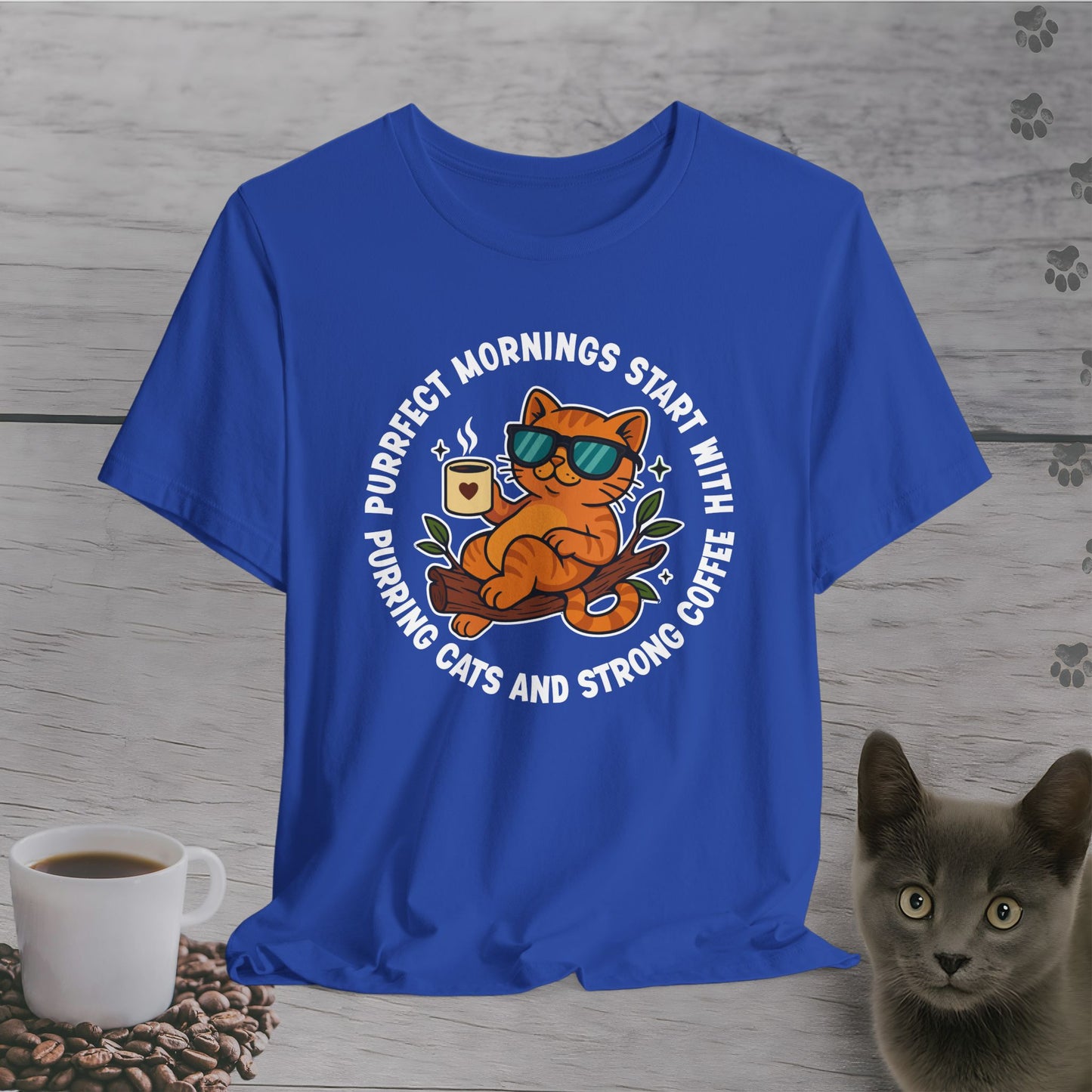 Purrfect Morning Cat T-Shirt